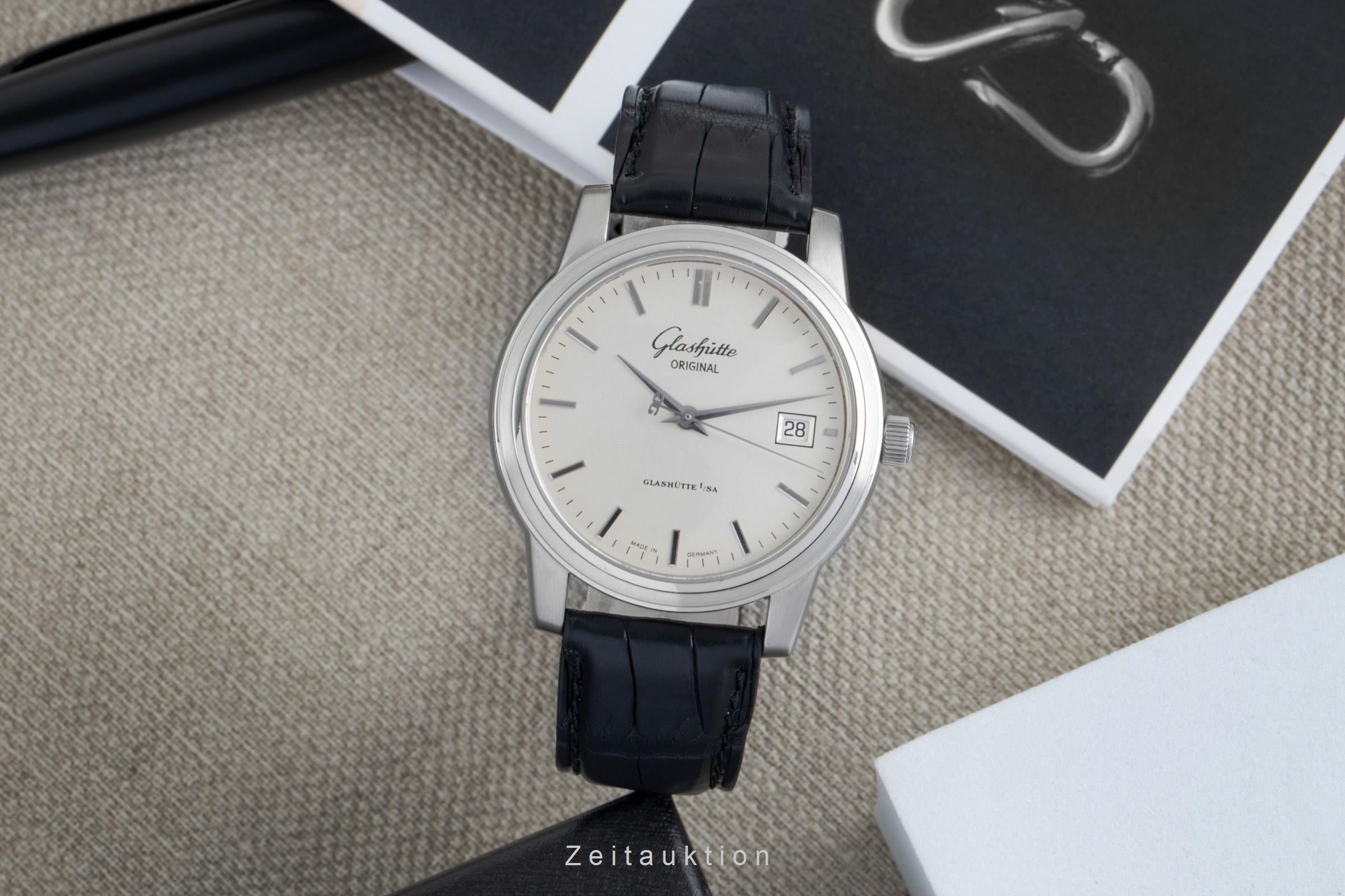 Glashütte Senator acero automático reloj para caballeros 39-11-11-13-04  [2602529]
