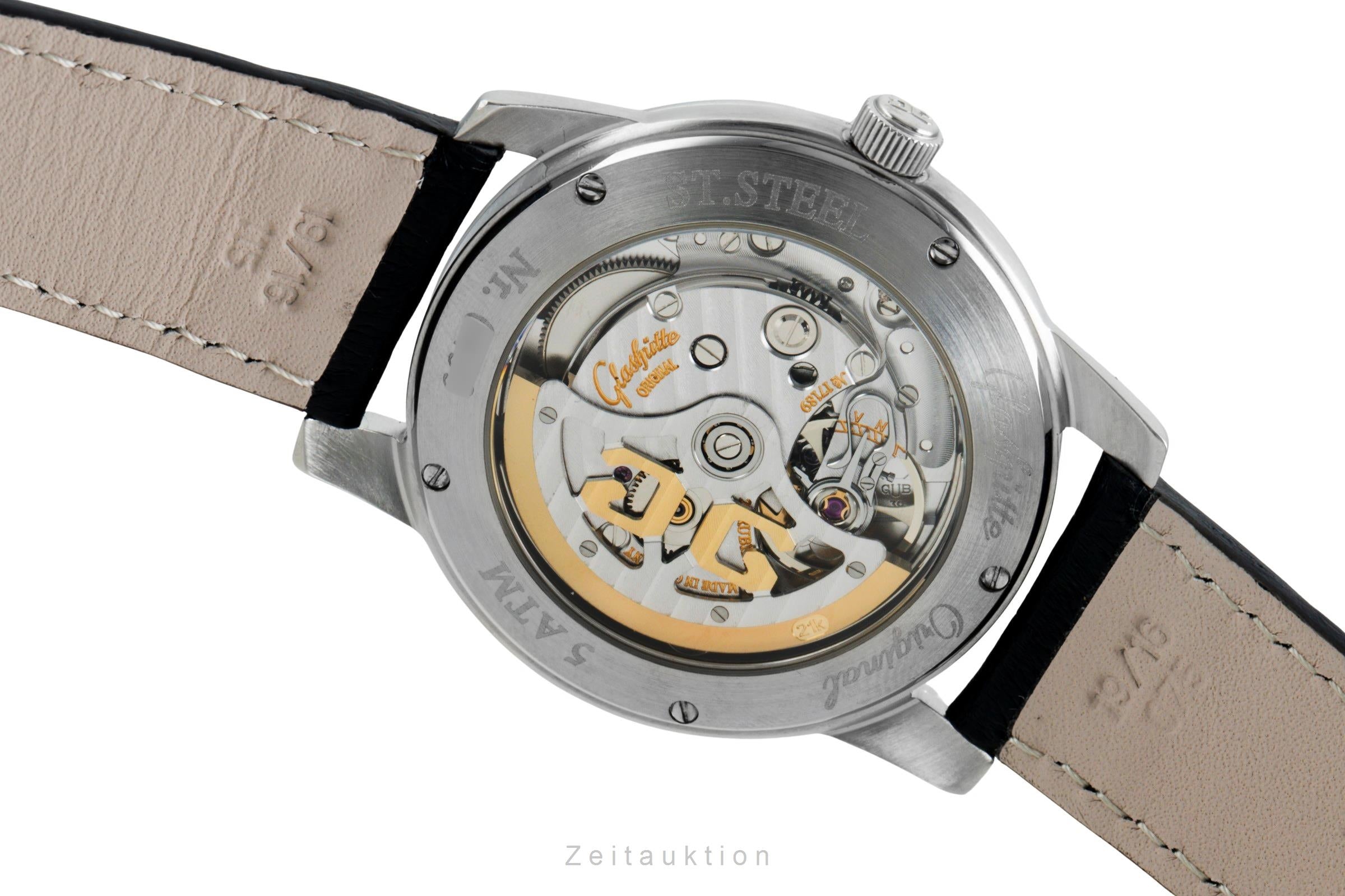 Glashütte Senator acero automático reloj para caballeros 39-11-11-13-04  [2602529]