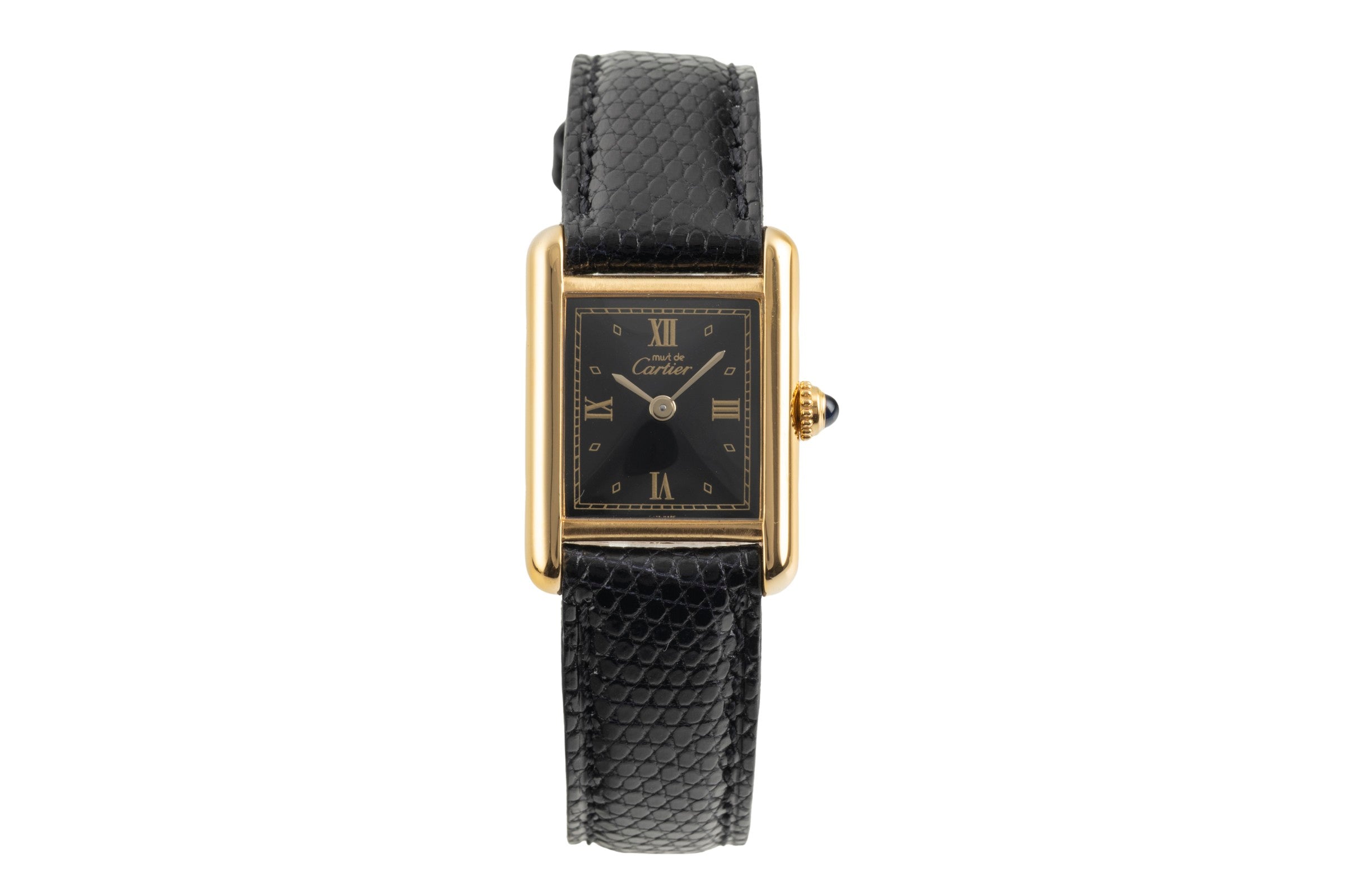 Cartier Tank Vermeil Silber vergoldet Quarz Damenuhr Ref. 5057001 Klassiker  [2602542]