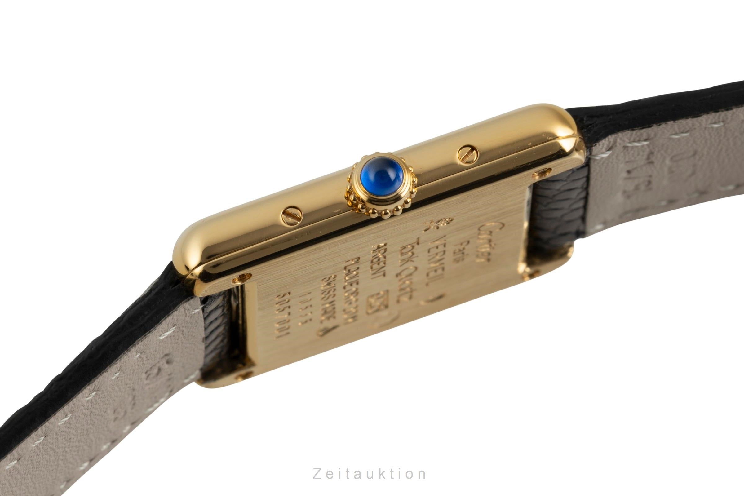 Cartier Tank plata banada en oro cuarzo reloj para damas  5057001  [2602542]