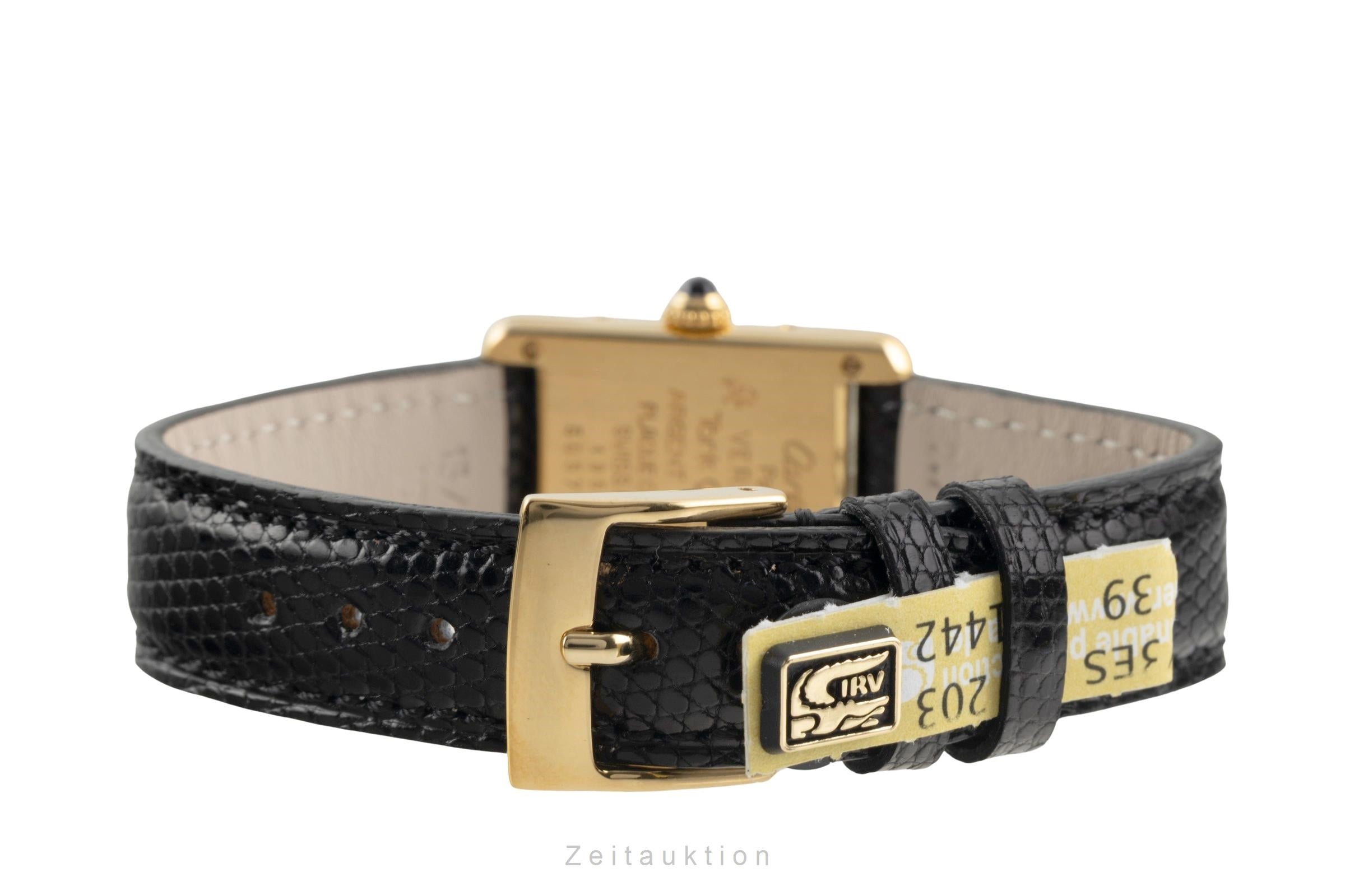 Cartier Tank plata banada en oro cuarzo reloj para damas  5057001  [2602542]