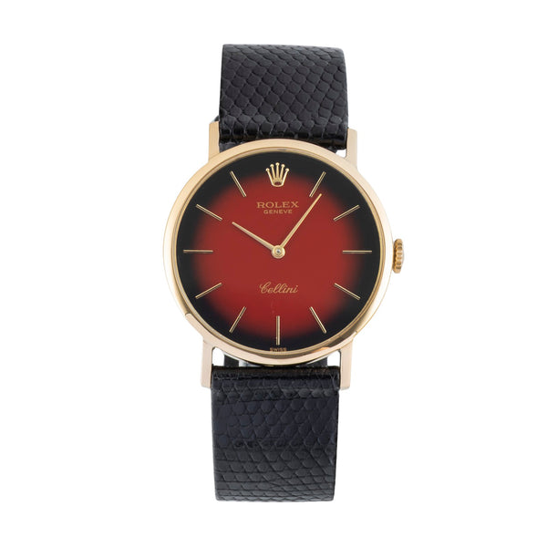 Rolex Cellini 18k (0,750) Gold Handaufzug Vignette Dial Herrenuhr Ref. 4112 Box [2602553]