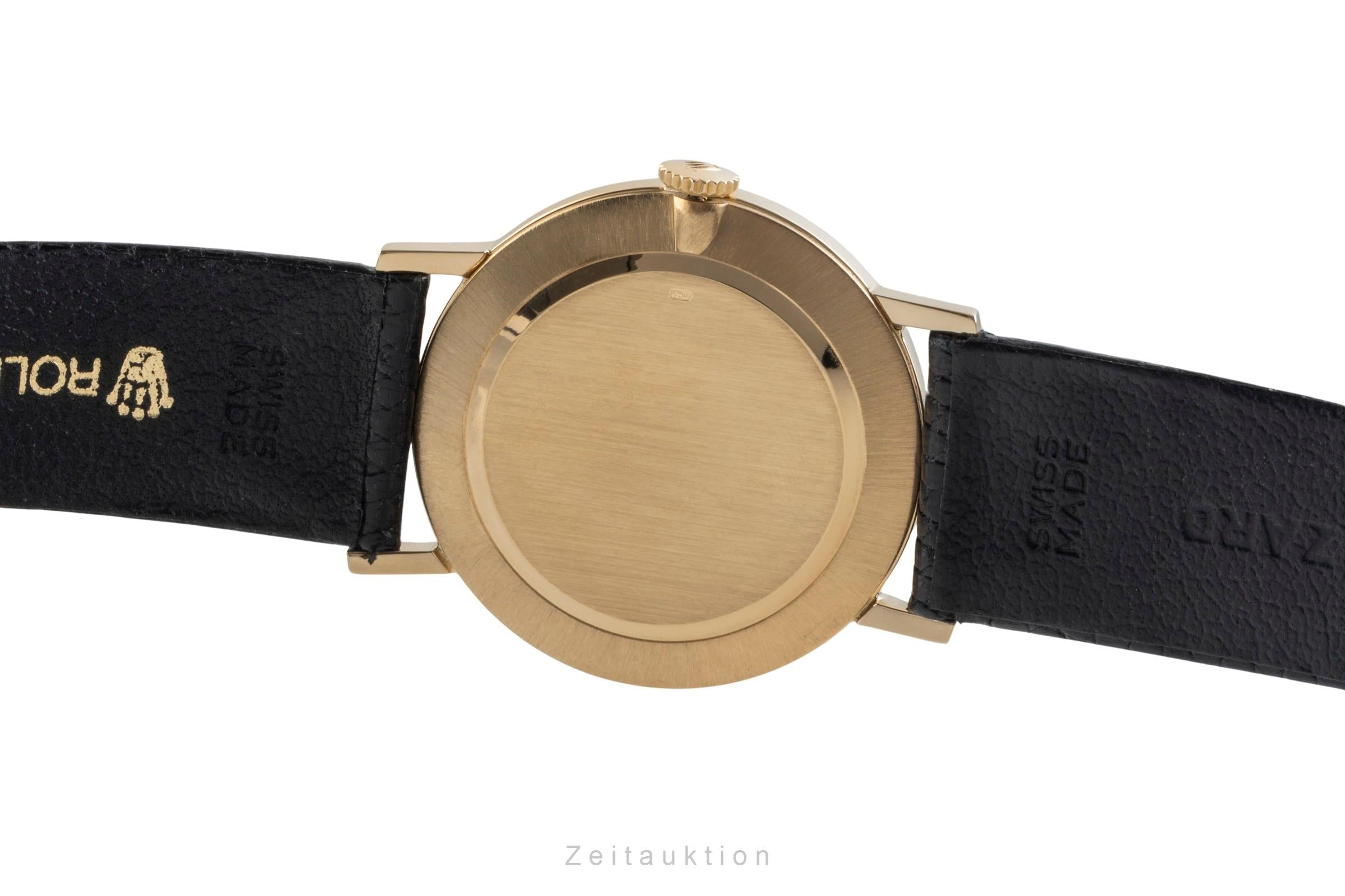 Rolex Cellini 18k (0,750) Gold Handaufzug Vignette Dial Herrenuhr Ref. 4112 Box [2602553]