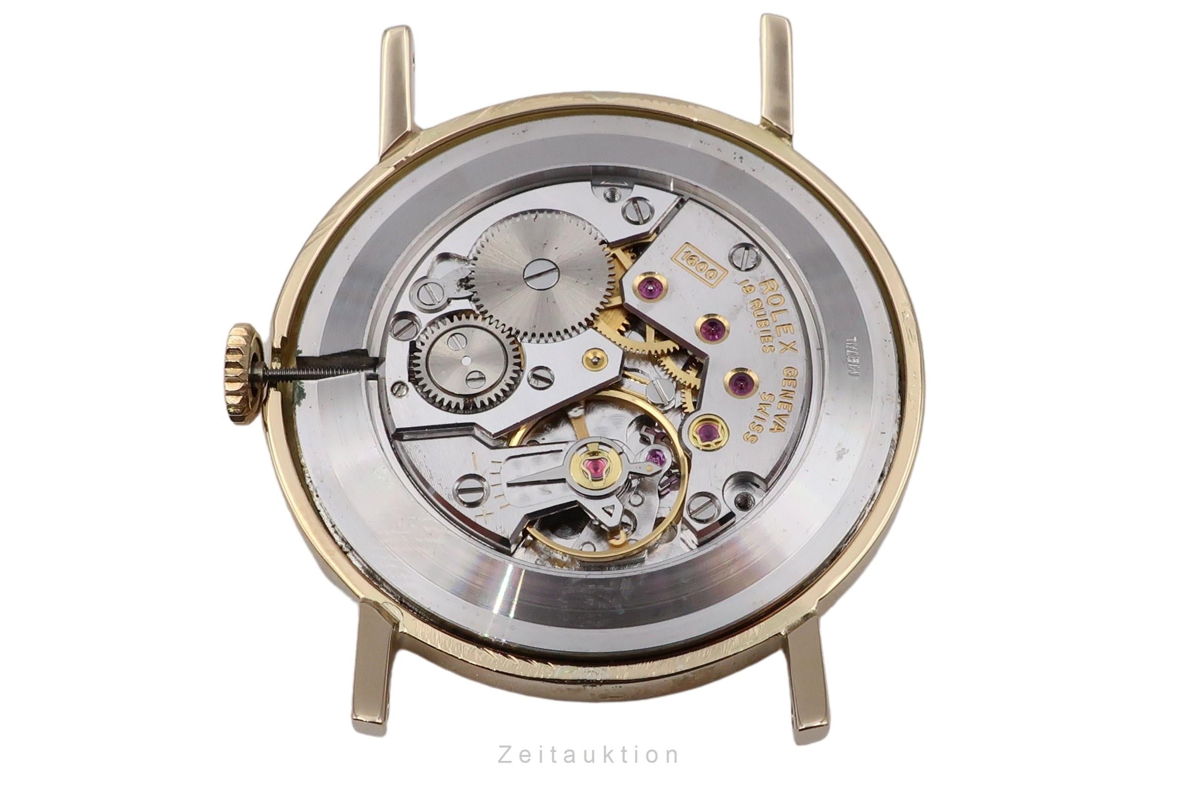 Rolex Cellini 18k (0,750) Gold Handaufzug Vignette Dial Herrenuhr Ref. 4112 Box [2602553]