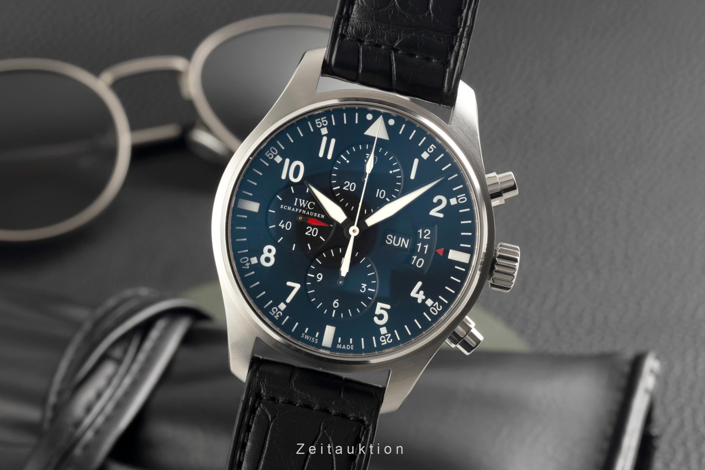 IWC Fliegerchronograph chronograph steel automatic men's watch IW377701 LP: 7800EUR  [2602555]
