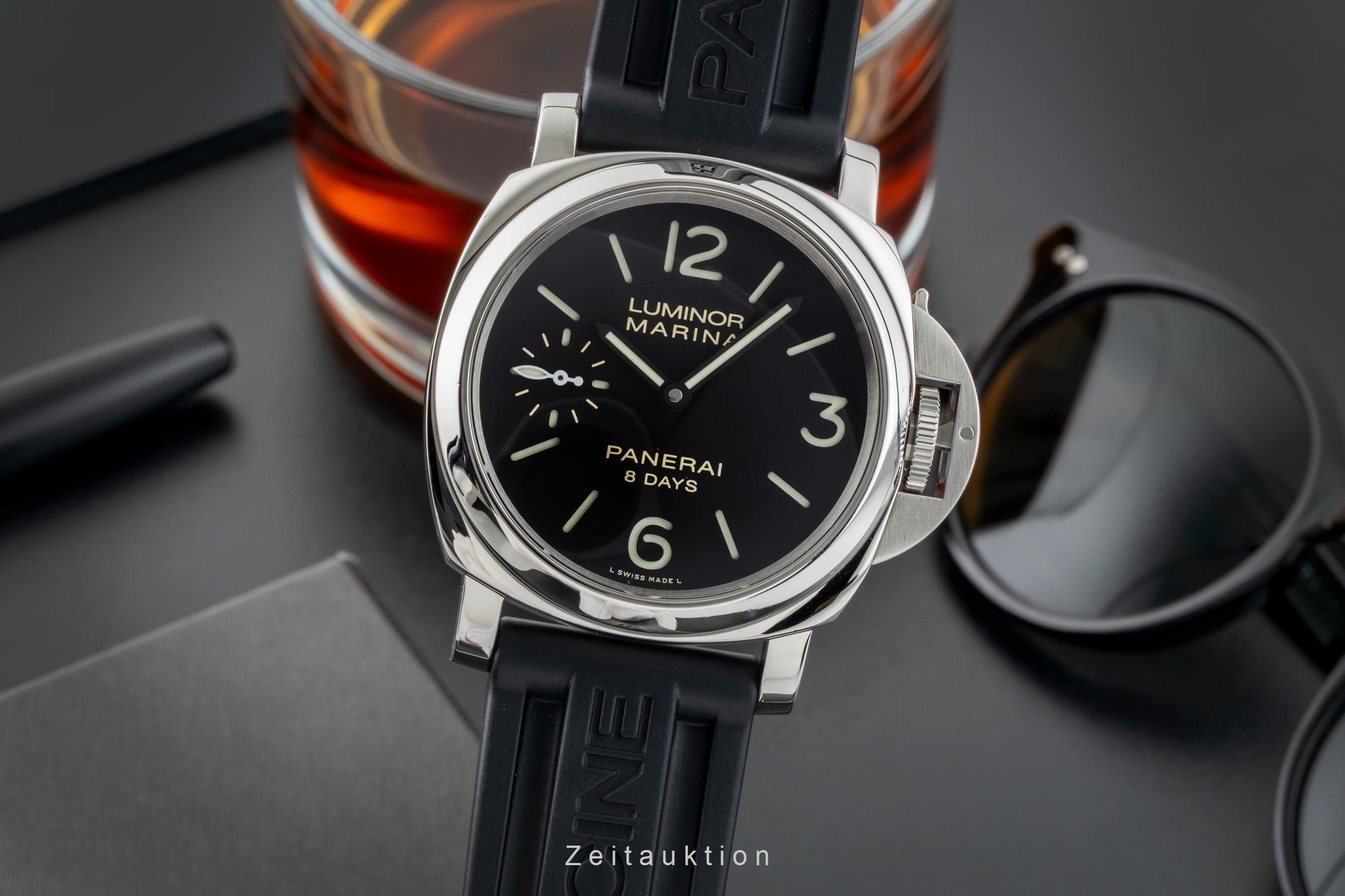 Panerai Luminor Marina acciaio carica manuale orologio da uomo PAM00510 LP: 6200EUR  [2602567]