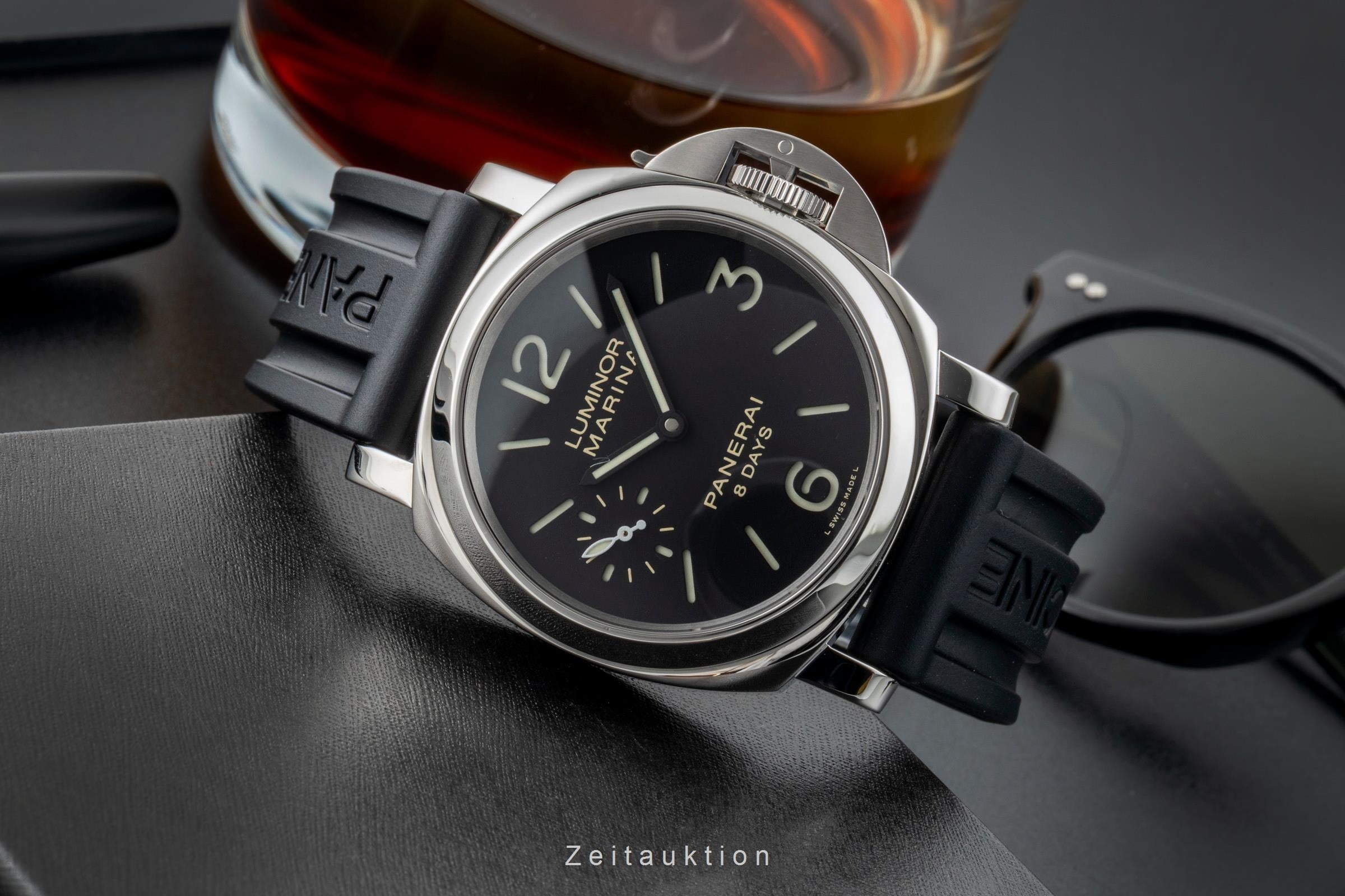 Panerai Luminor Marina acciaio carica manuale orologio da uomo PAM00510 LP: 6200EUR  [2602567]