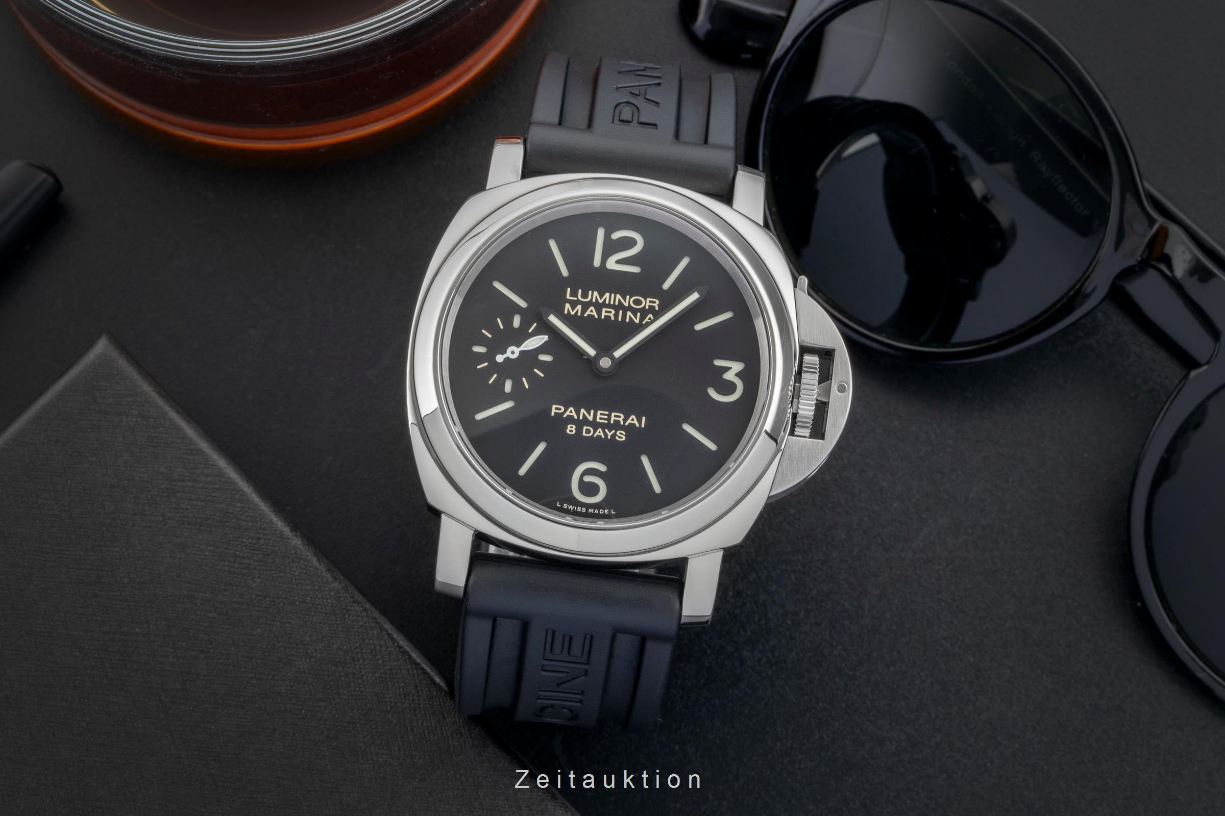 Panerai Luminor Marina acciaio carica manuale orologio da uomo PAM00510 LP: 6200EUR  [2602567]