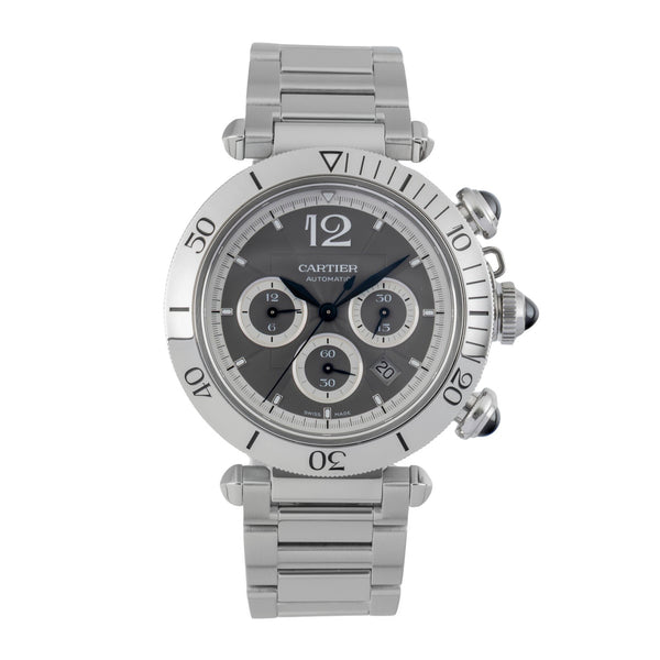 Cartier Pasha chronographe acier automatique montre pour hommes WSPA0027 LP: 11500EUR  [2602573]
