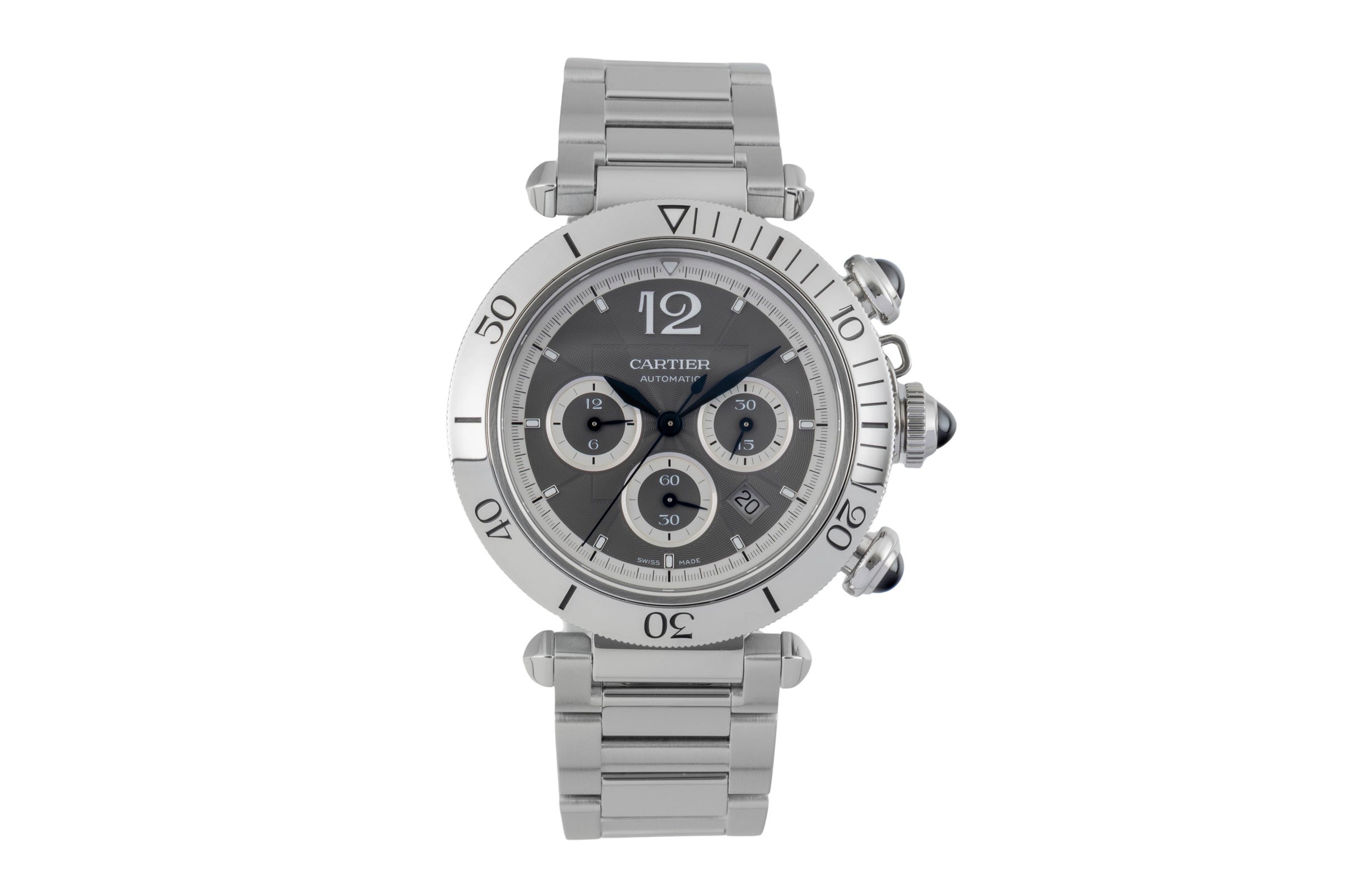 Cartier Pasha chronographe acier automatique montre pour hommes WSPA0027 LP: 11500EUR  [2602573]