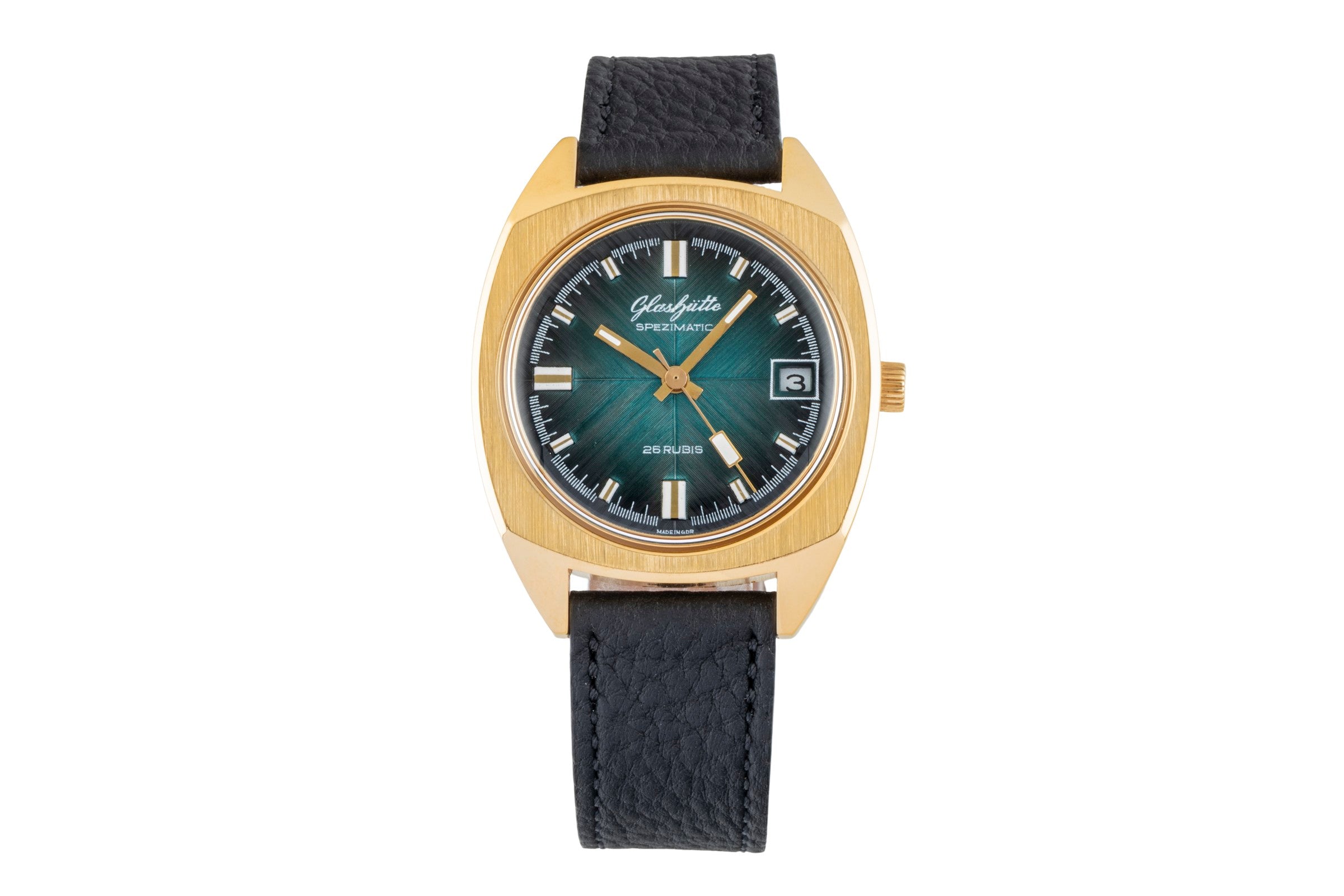 Glashütte Spezimatic laiton doré automatique montre pour hommes Vintage  [2602580]