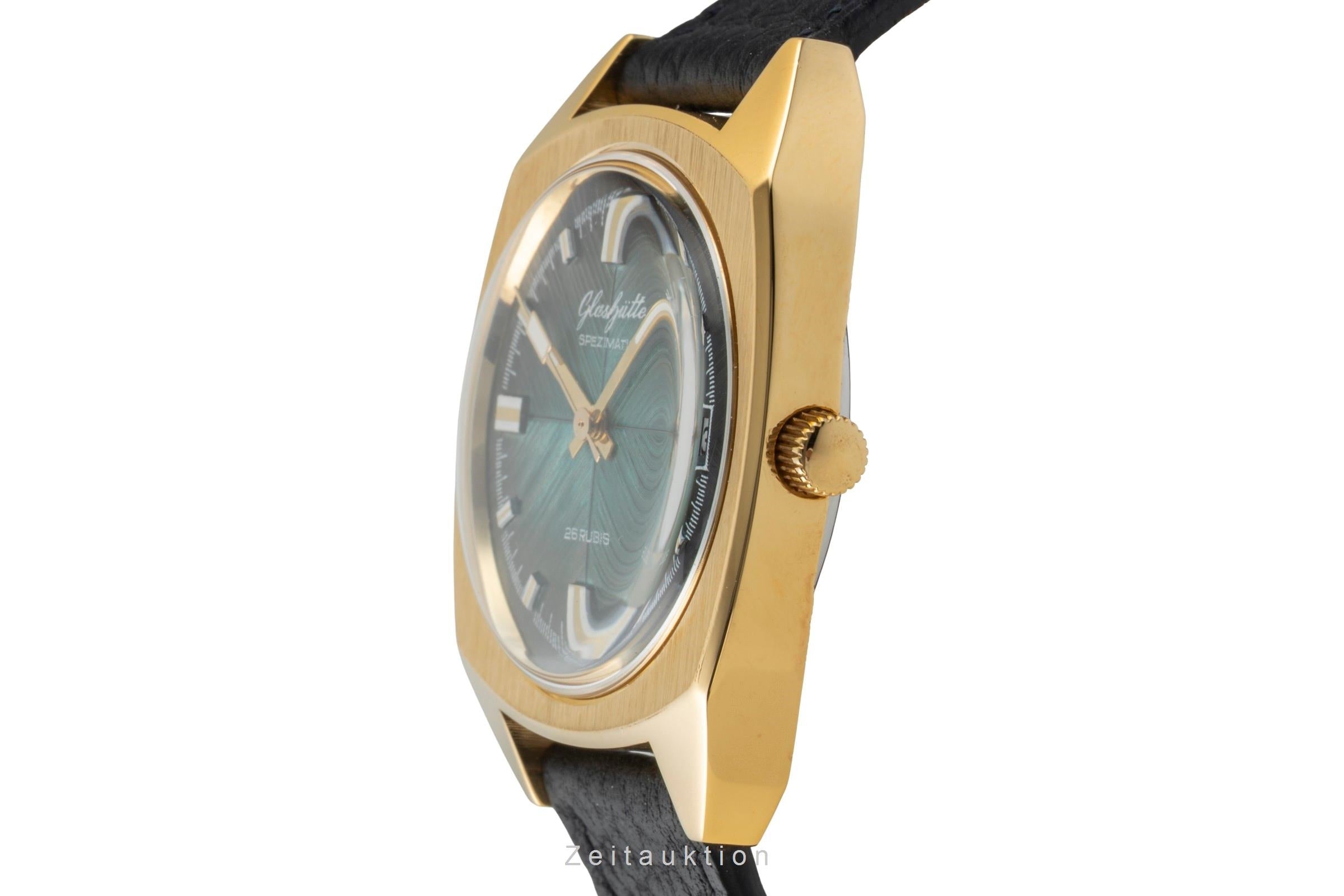 Glashütte Spezimatic latón bañado en oro automático reloj para caballeros Vintage  [2602580]