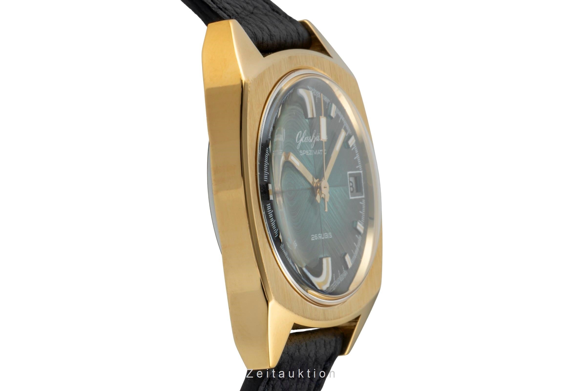 Glashütte Spezimatic latón bañado en oro automático reloj para caballeros Vintage  [2602580]