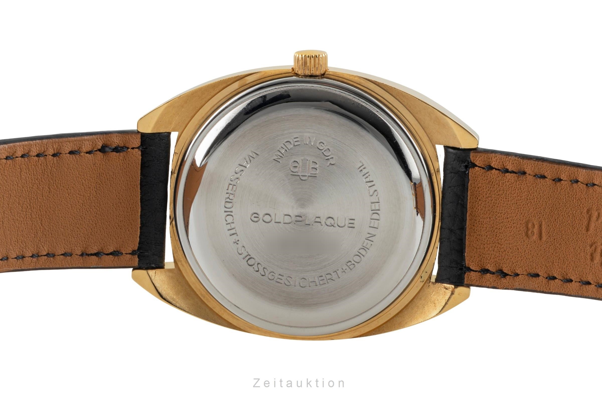 Glashütte Spezimatic latón bañado en oro automático reloj para caballeros Vintage  [2602580]