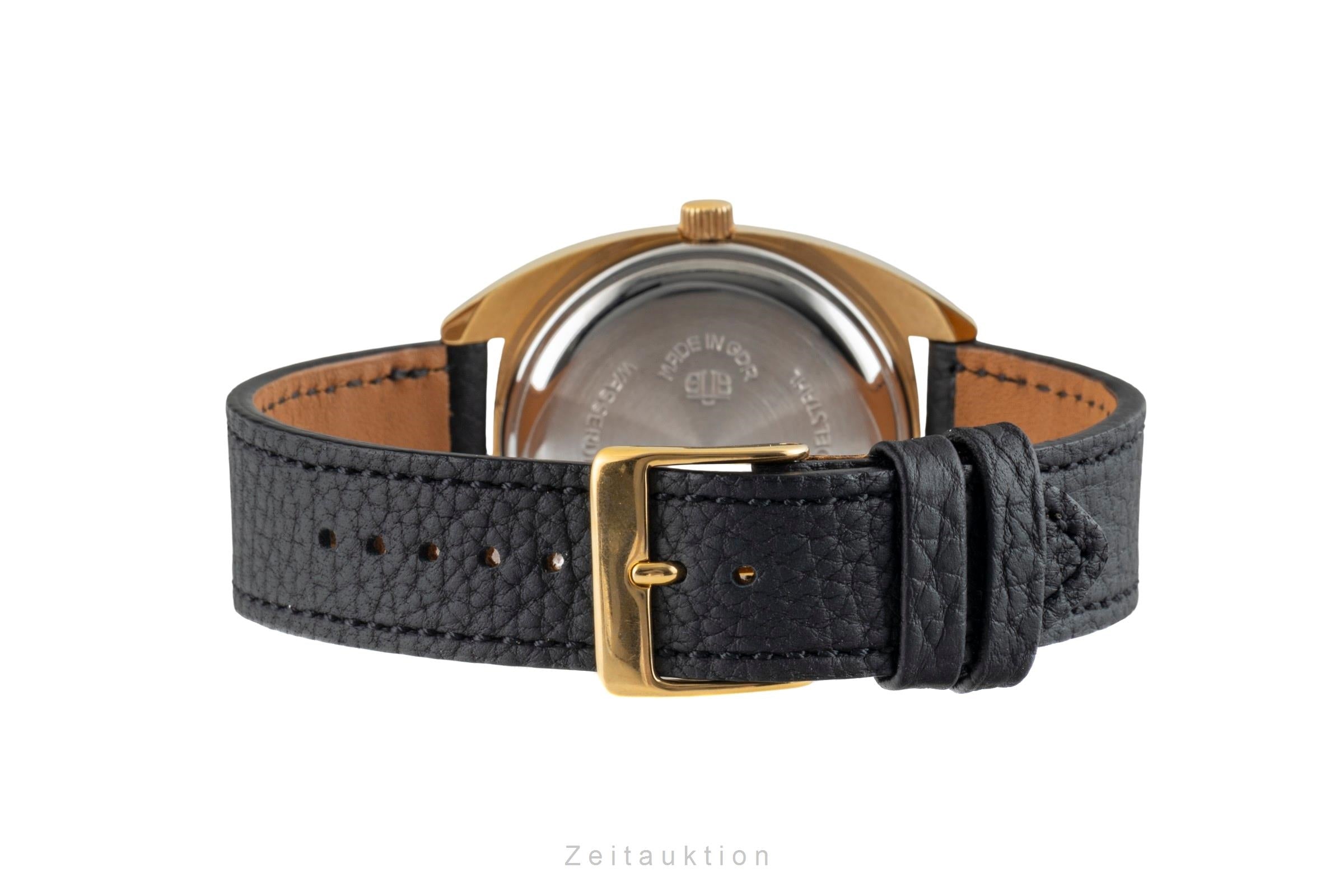 Glashütte Spezimatic latón bañado en oro automático reloj para caballeros Vintage  [2602580]