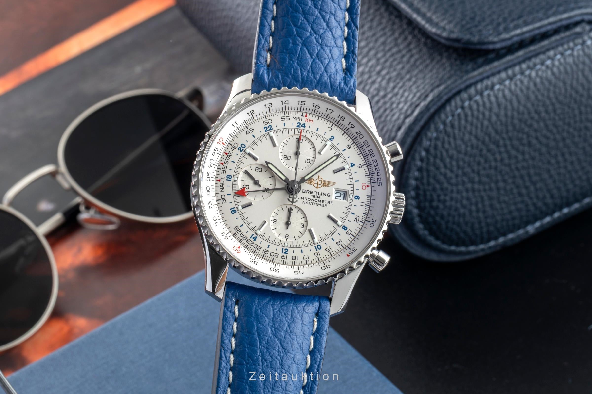 Breitling Navitimer World cronógrafo acero automático reloj para caballeros A24322  [2602582]
