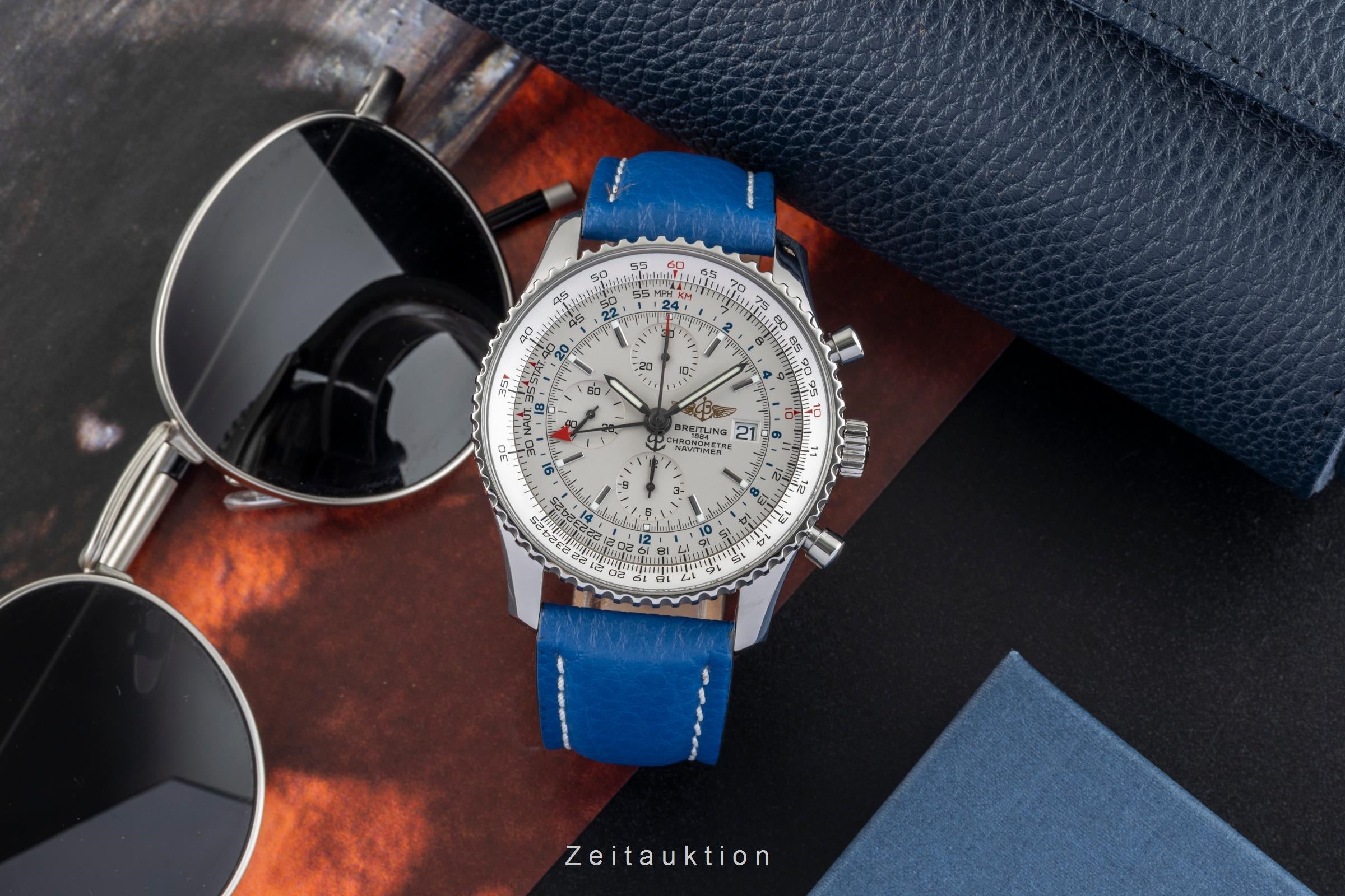 Breitling Navitimer World cronógrafo acero automático reloj para caballeros A24322  [2602582]