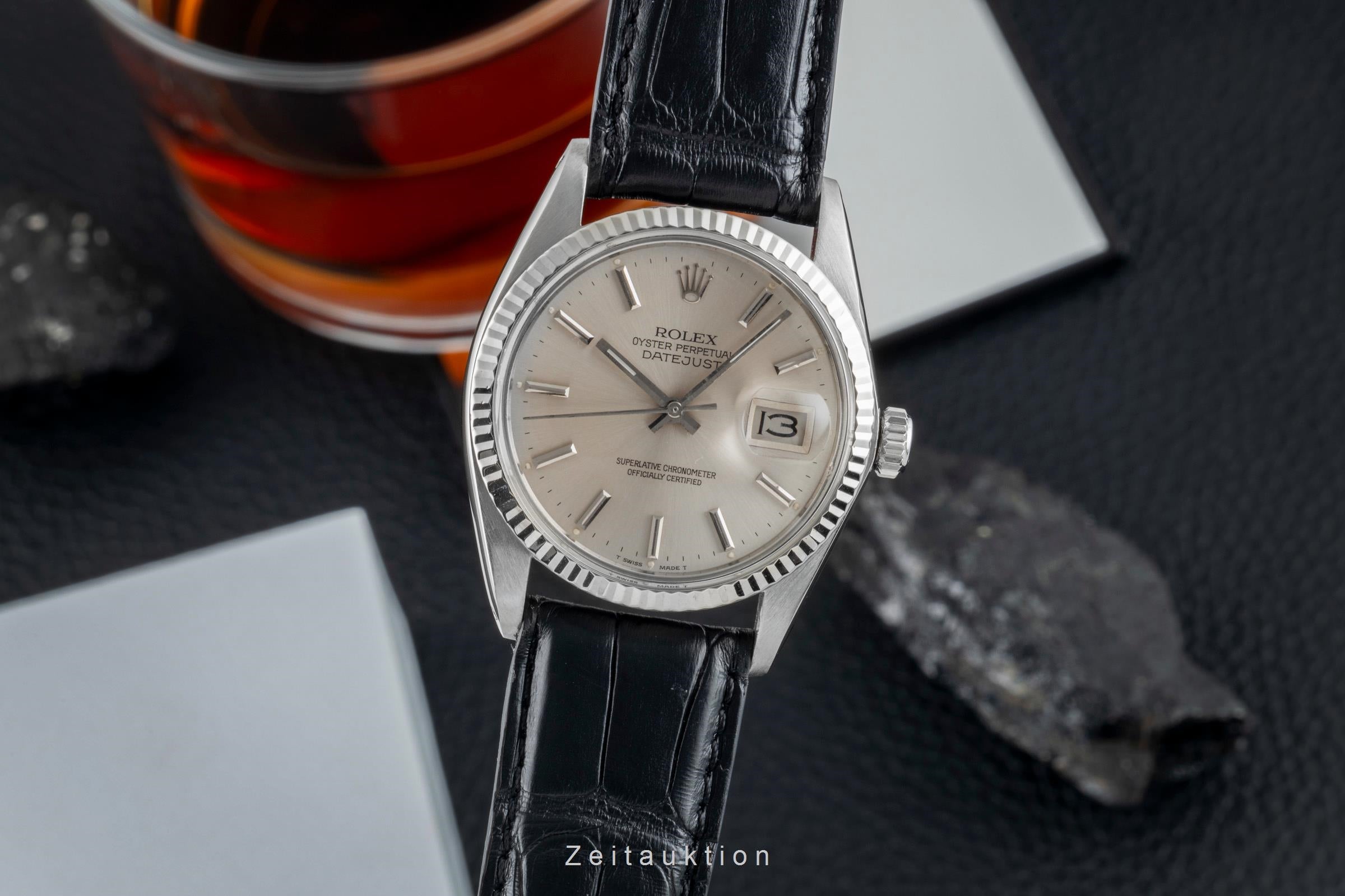 Rolex Datejust acero / oro blanco automático reloj para caballeros 16014 Vintage  [2602587]