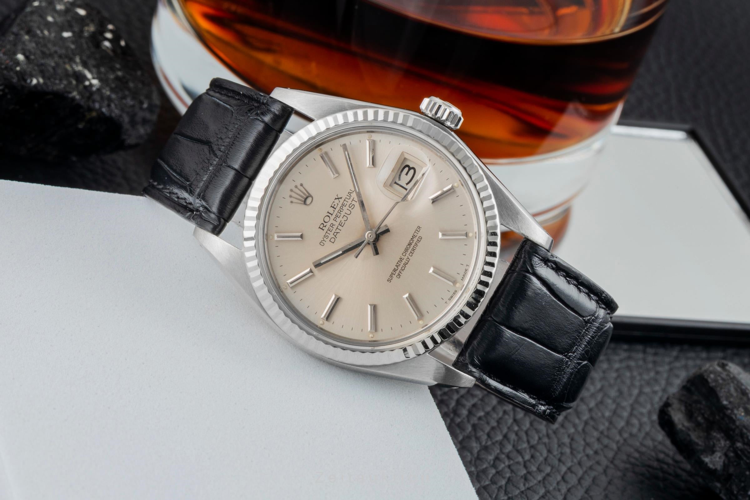 Rolex Datejust acero / oro blanco automático reloj para caballeros 16014 Vintage  [2602587]