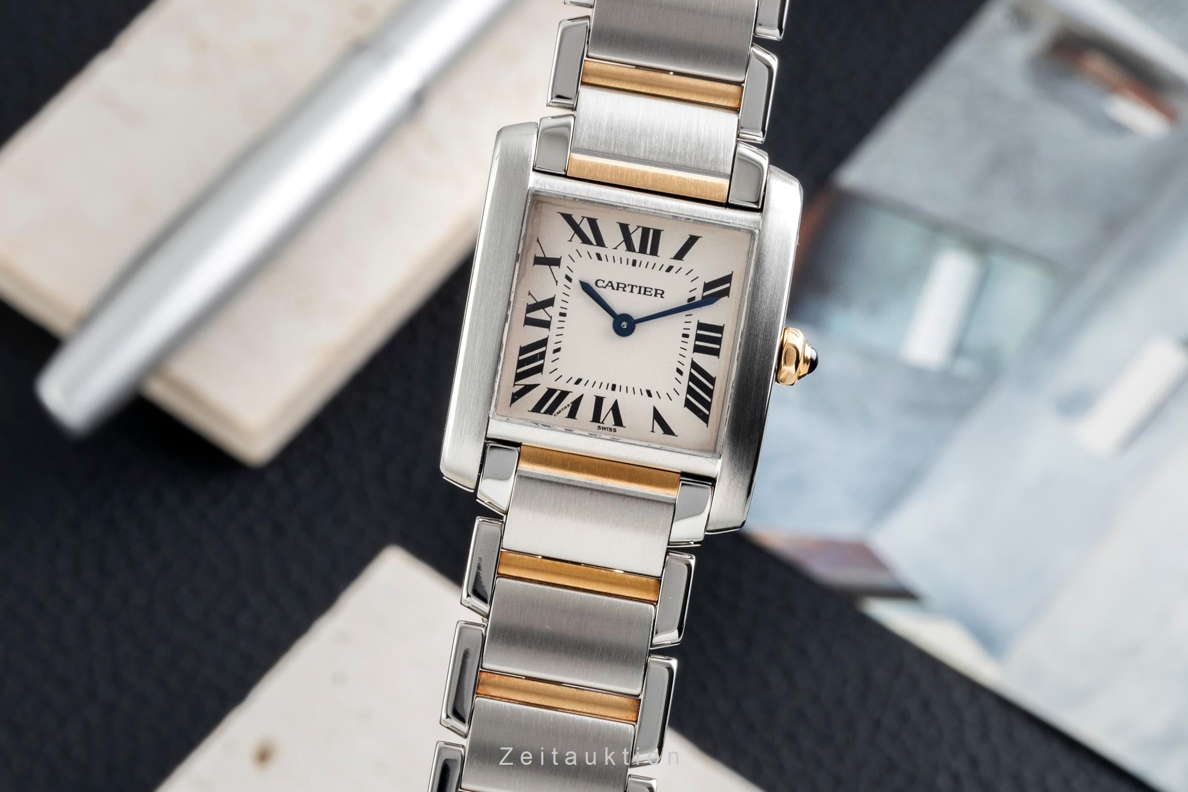 Cartier Tank Francaise acciaio / oro quarzo orologio da donna W51006Q4  [2602588]