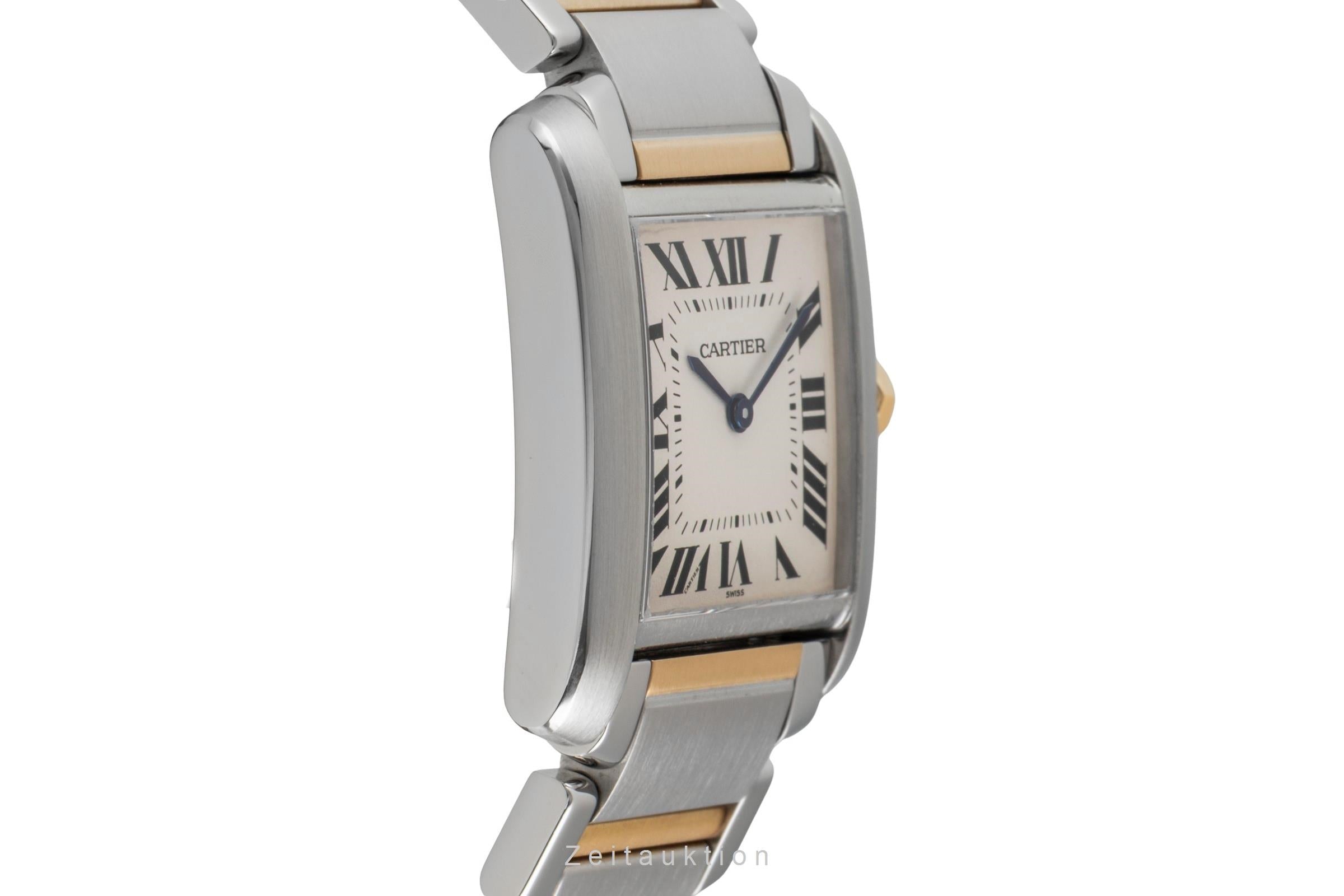 Cartier Tank Francaise steel / gold quartz women's watch W51006Q4  [2602588]
