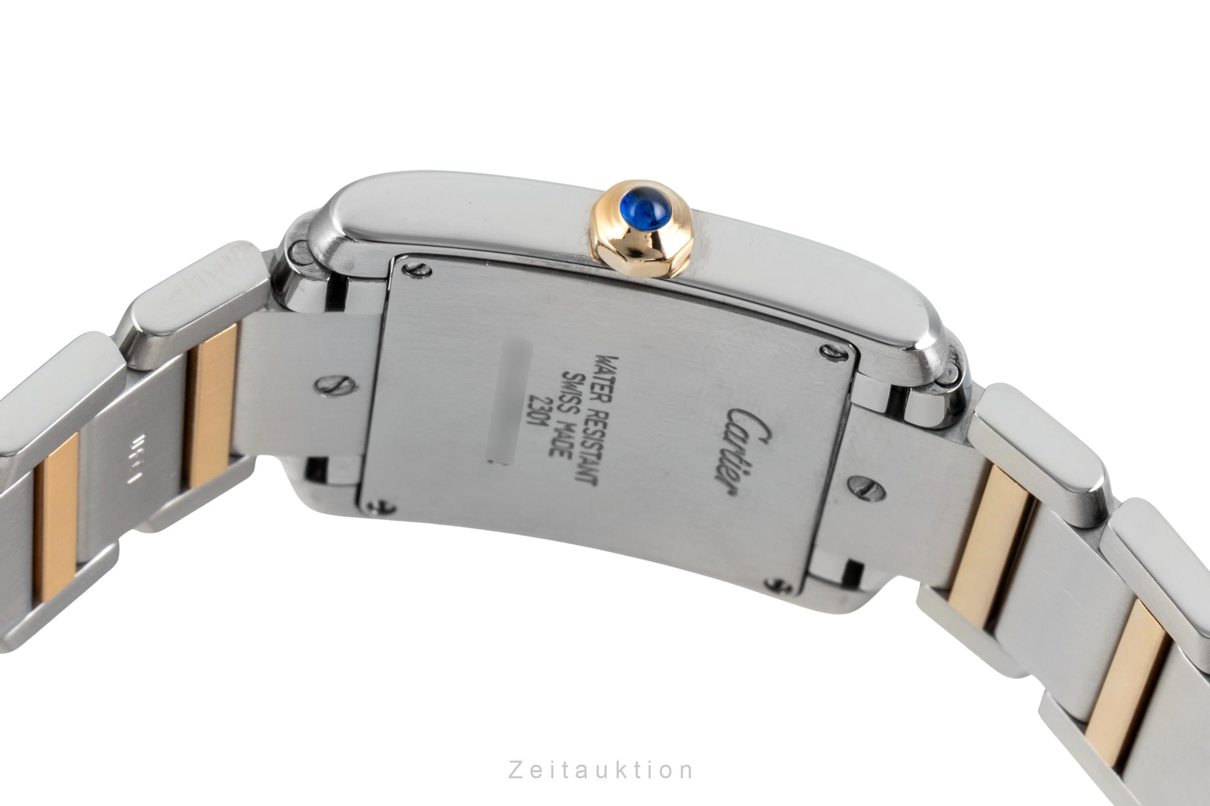 Cartier Tank Francaise steel / gold quartz women's watch W51006Q4  [2602588]