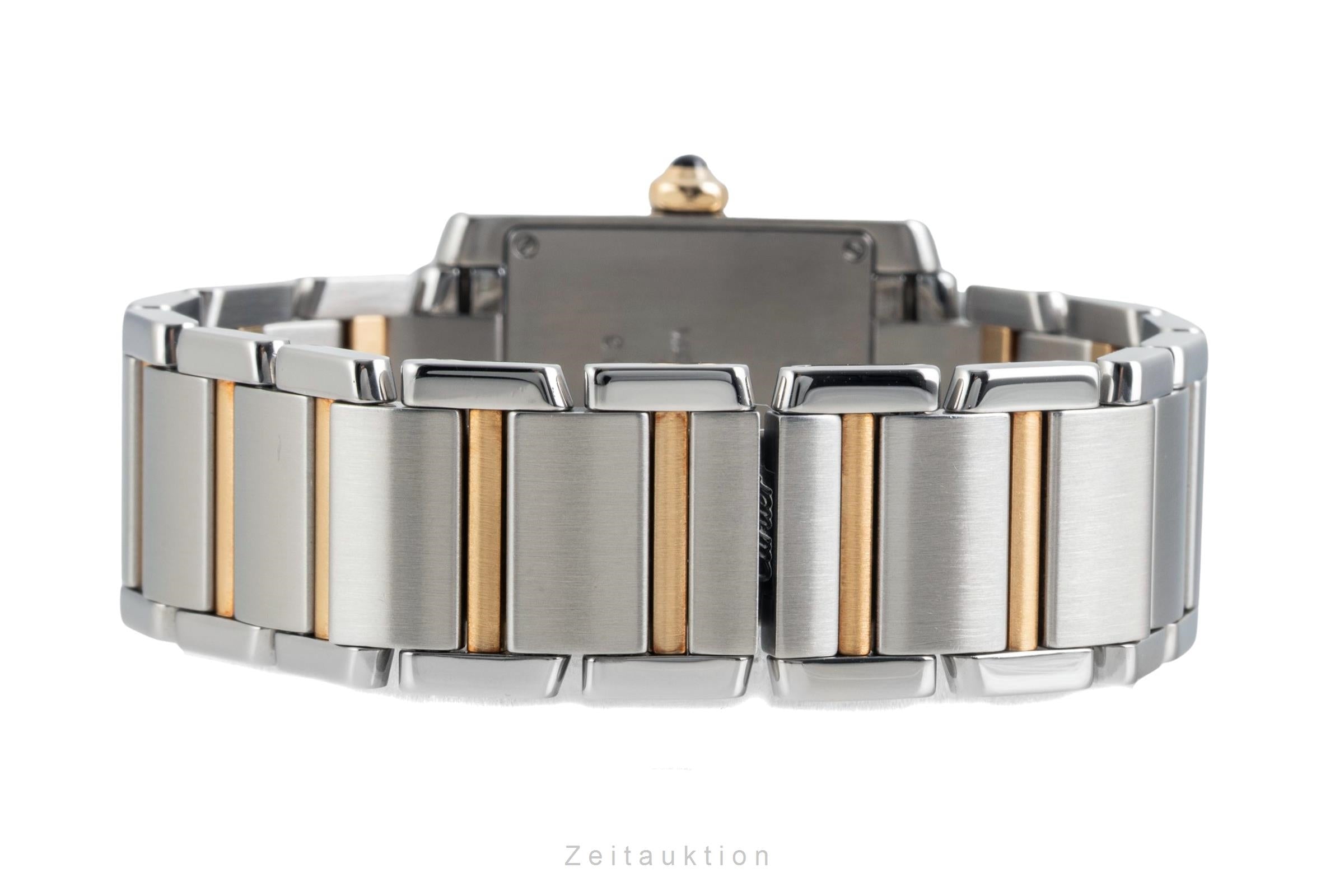 Cartier Tank Francaise steel / gold quartz women's watch W51006Q4  [2602588]