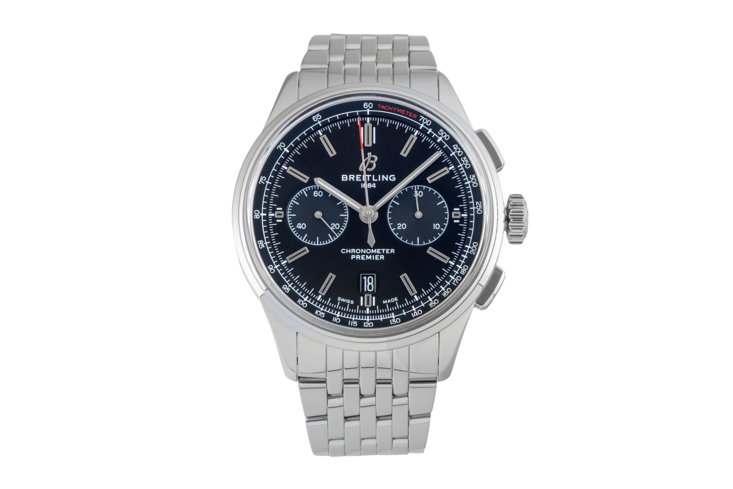 Breitling Premier chronographe acier automatique montre pour hommes AB0118  [2602589]