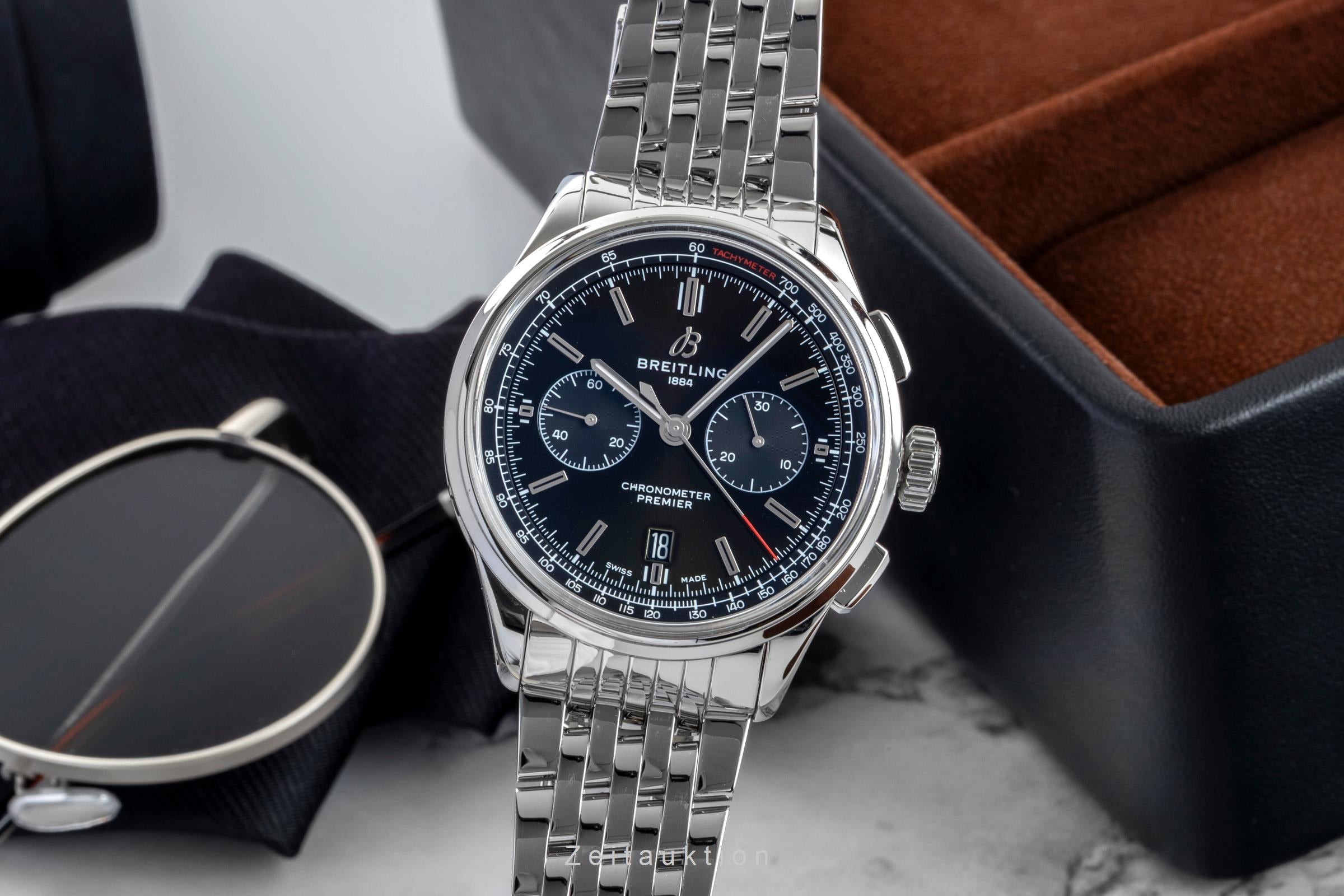 Breitling Premier chronographe acier automatique montre pour hommes AB0118  [2602589]