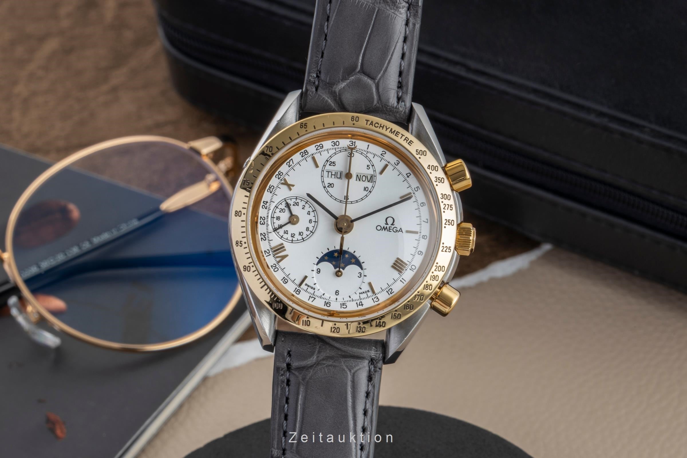Omega Speedmaster chronograph steel / gold automatic men's watch 3131.20, 175.0034  [2602599]