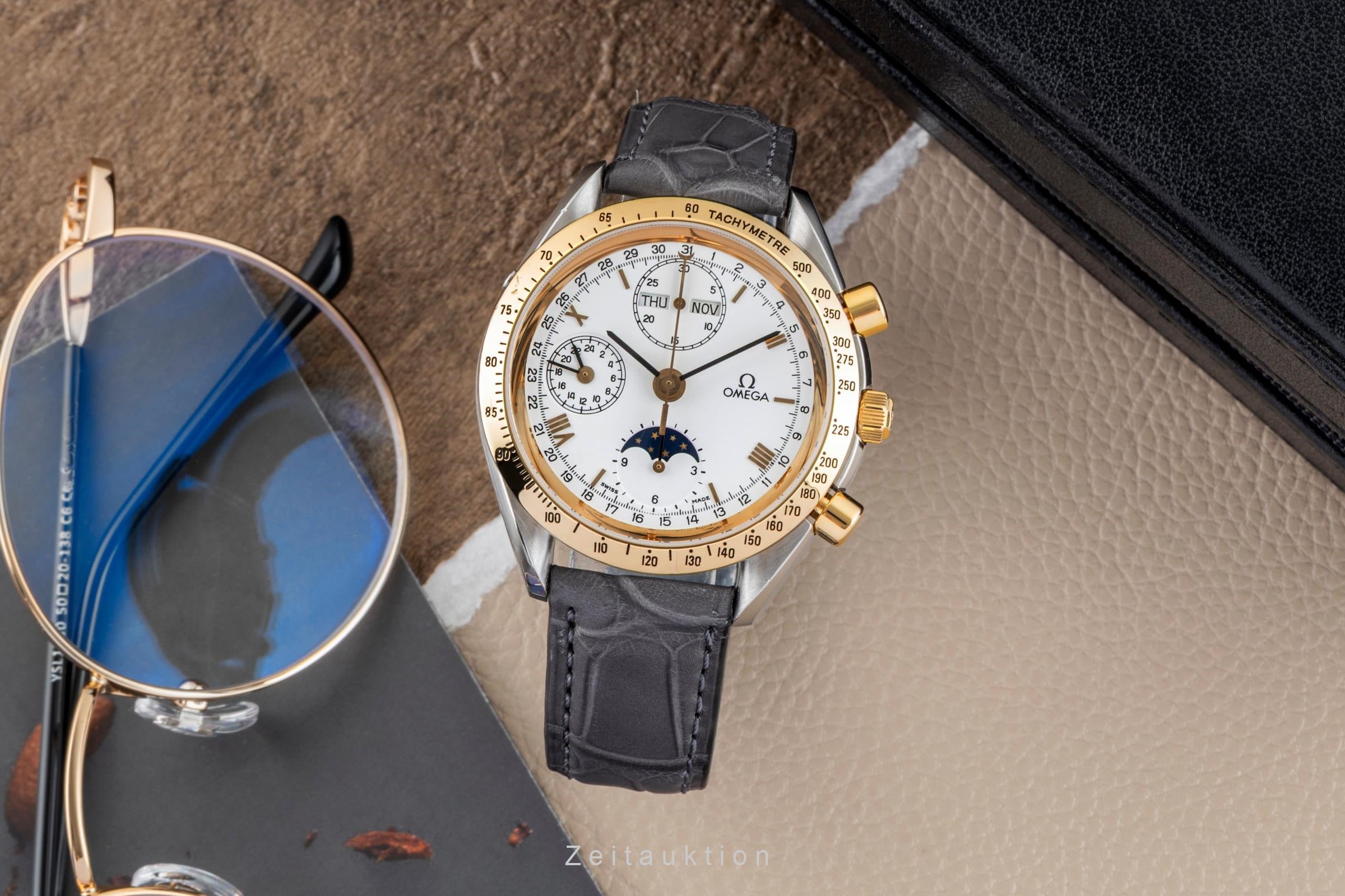 Omega Speedmaster chronographe acier / or  automatique montre pour hommes 3131.20, 175.0034  [2602599]