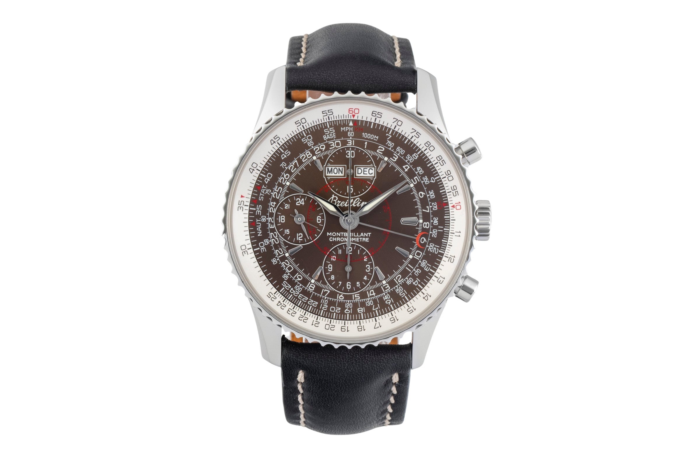 Breitling Montbrillant Datora  cronografo acciaio automatismo orologio da uomo A21330  [2602604]