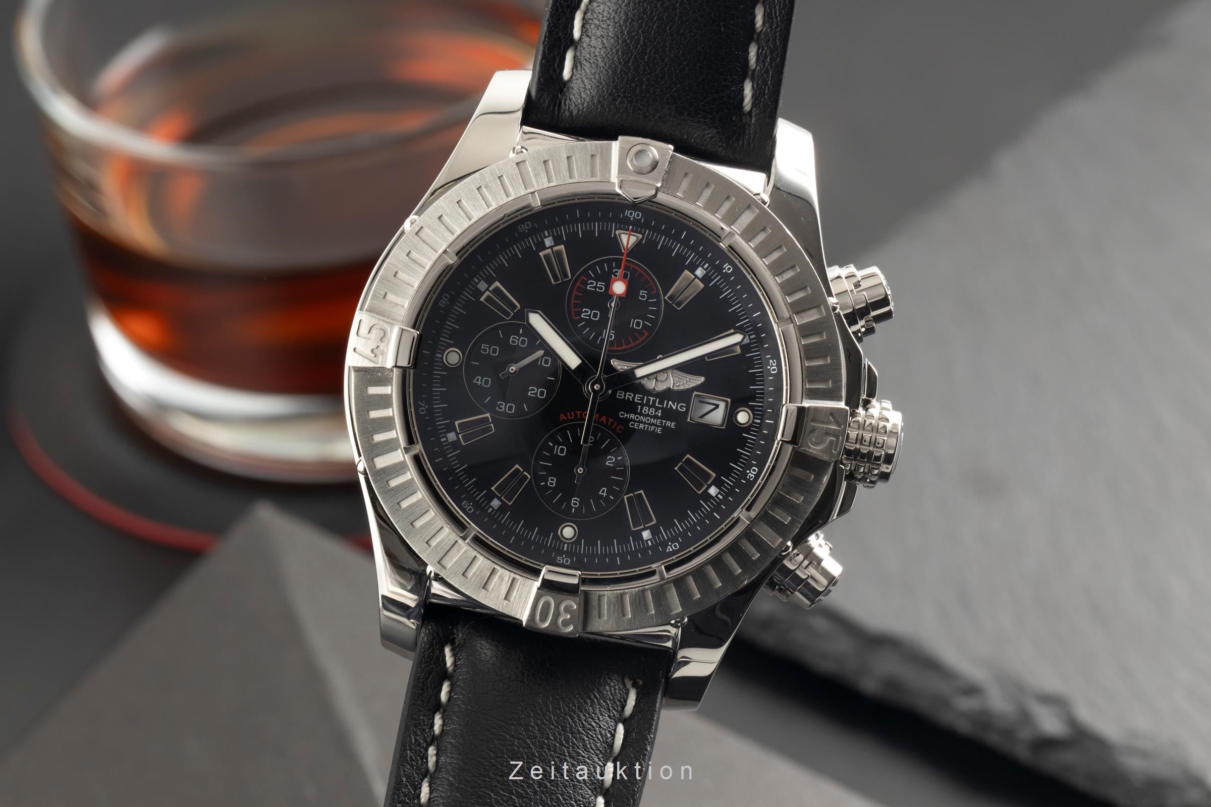 Breitling Super Avenger chronograph steel automatic Kal. B13 Ref