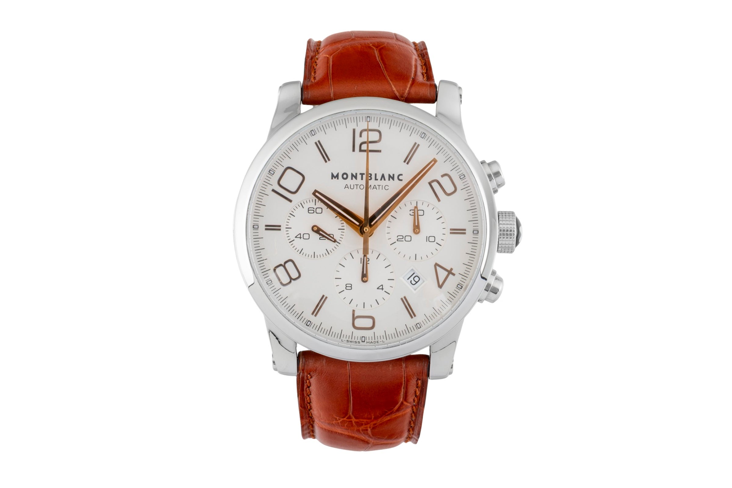 Montblanc Timewalker chronographe acier automatique montre pour hommes 7069  [2602612]