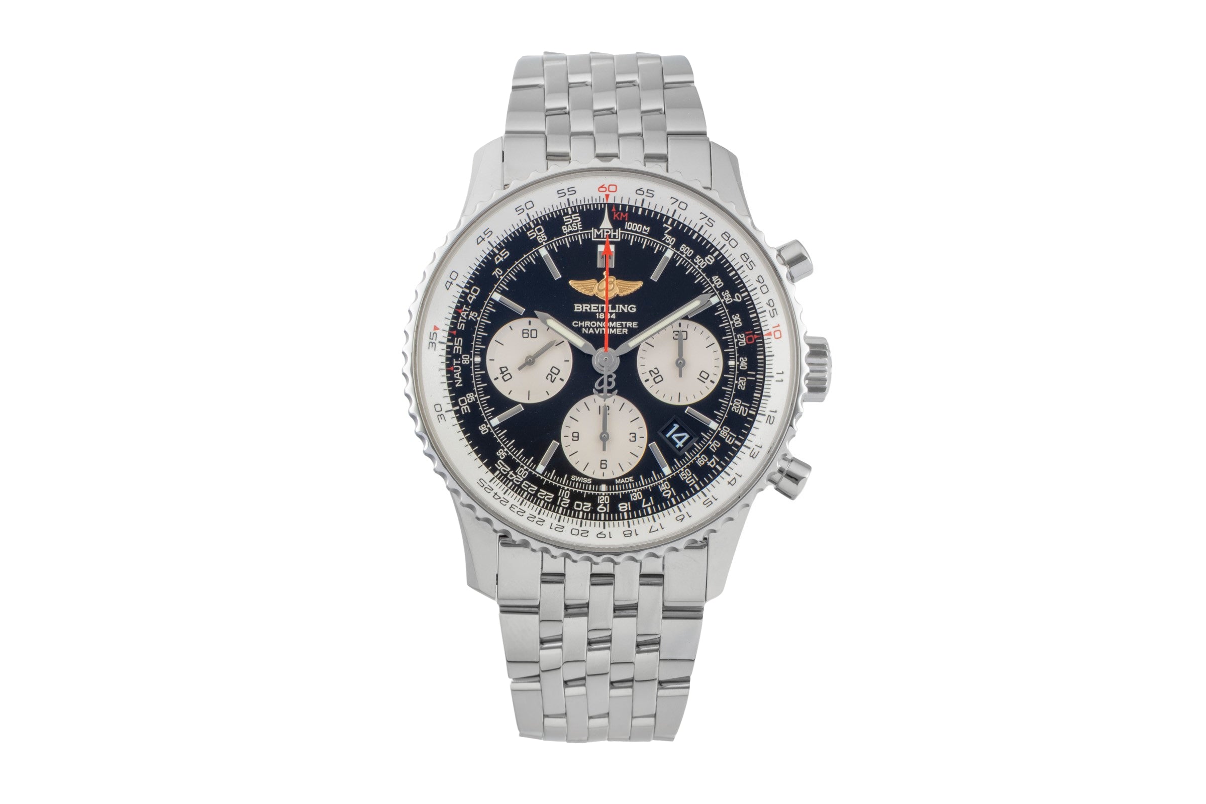 Breitling Navitimer 01 chronographe acier automatique montre pour hommes AB012012/BB01  [2602622]