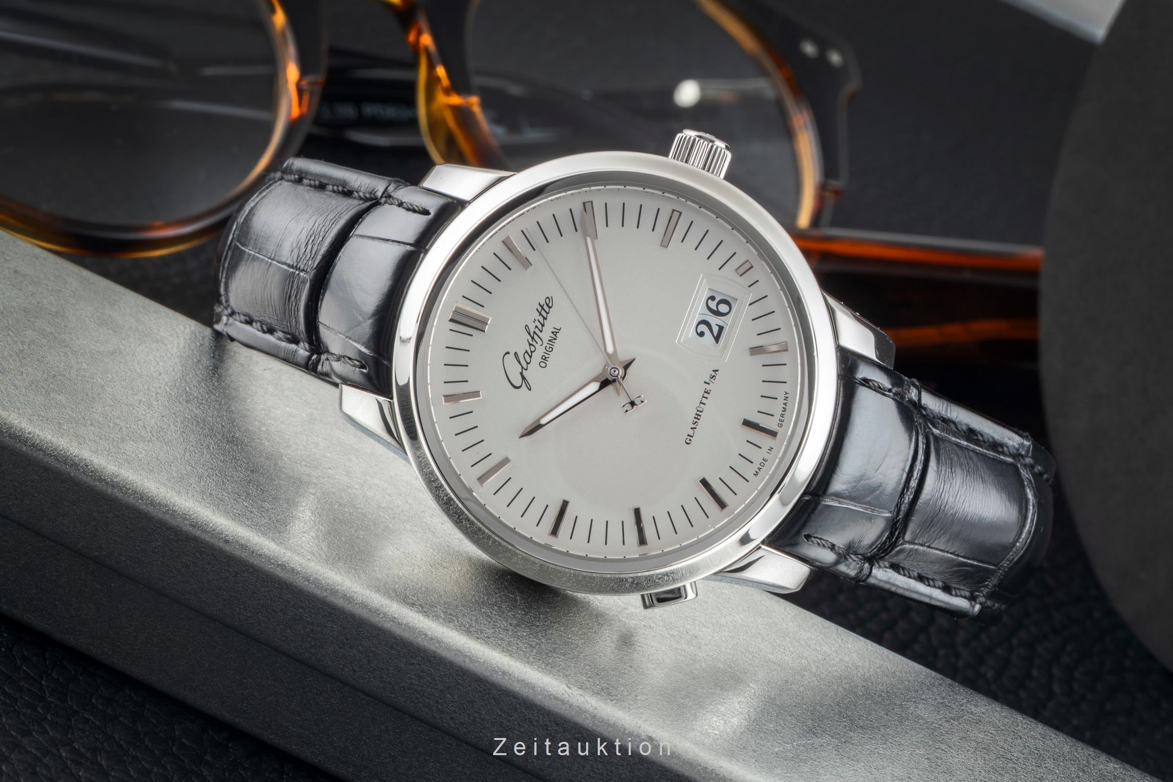 Glashütte Senator acero automático reloj para caballeros 100-03-13-02-04  [2602625]