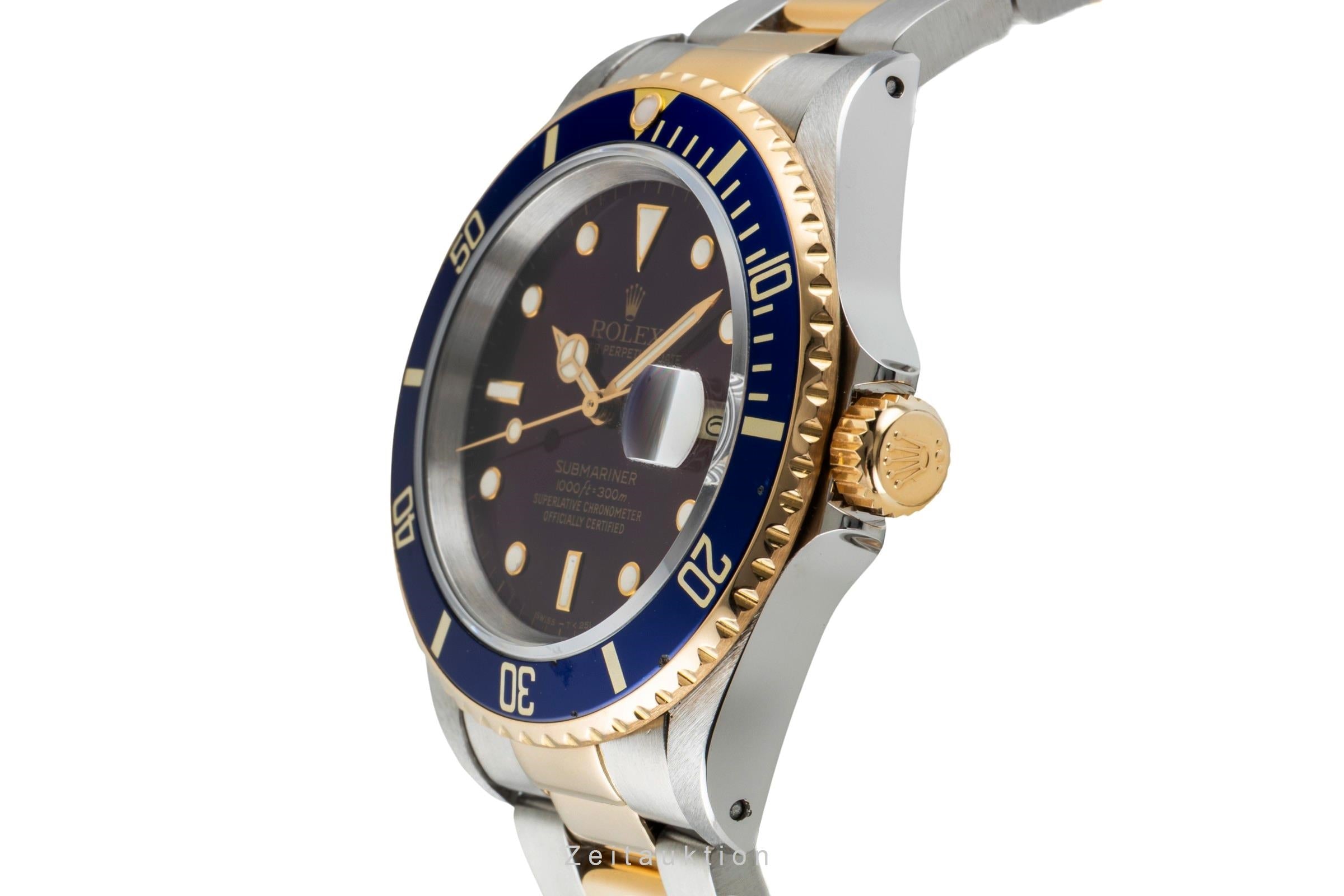 Rolex Submariner Stahl / Gold Herrenuhr Blue Dial Ref. 16613 Box R-Serie [2602628]