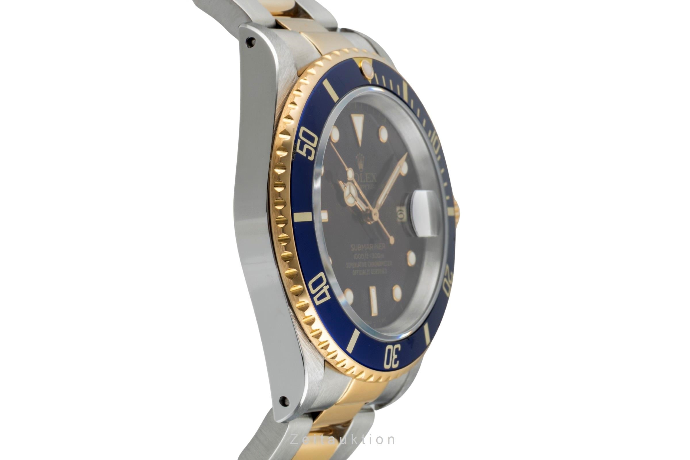 Rolex Submariner Stahl / Gold Herrenuhr Blue Dial Ref. 16613 Box R-Serie [2602628]