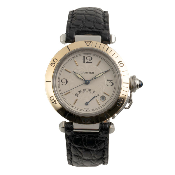 Cartier Pasha acero / oro automático reloj para caballeros W31012H3, 1033  [2602640]