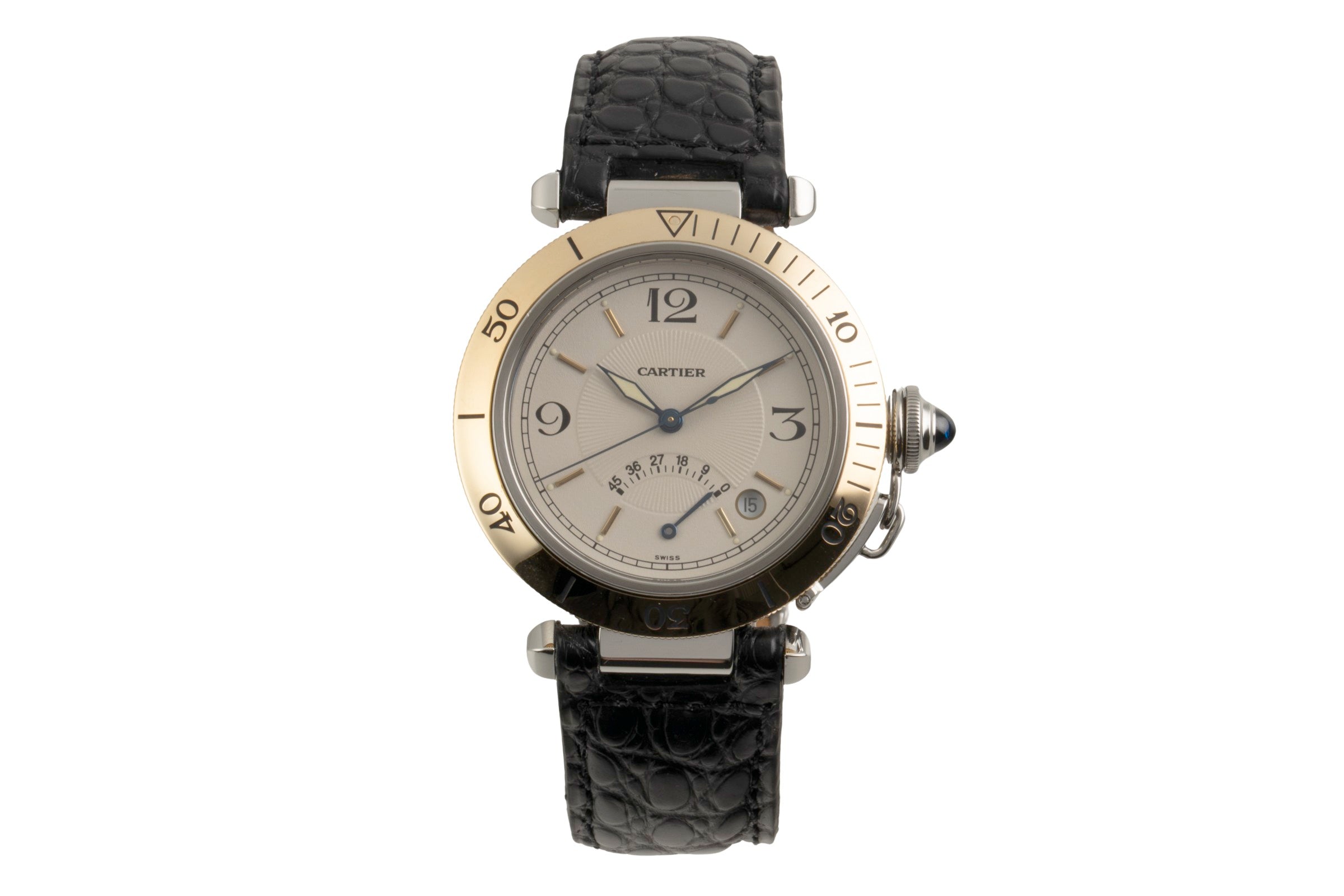 Cartier Pasha Power Reserve Stahl / Gold Herrenuhr Ref. W31012H3 1033 [2602640]