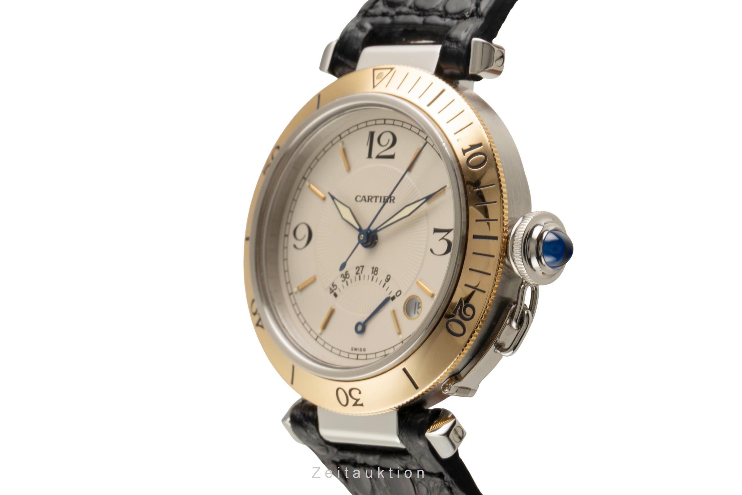 Cartier Pasha acero / oro automático reloj para caballeros W31012H3, 1033  [2602640]
