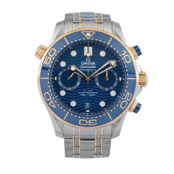 Omega Seamaster chronograph steel / gold automatic men's watch 210.20.44.51.03.001 LP: 18000EUR  [2602647]