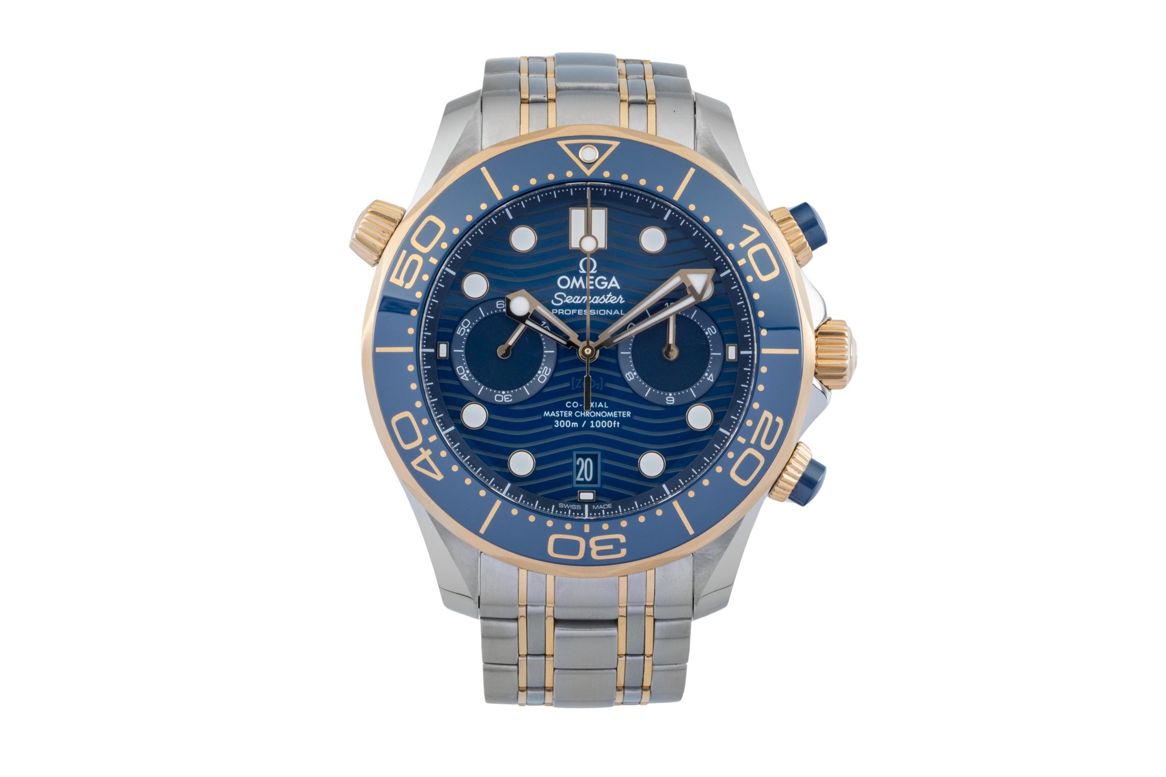 Omega Seamaster chronograph steel / gold automatic men's watch 210.20.44.51.03.001 LP: 18000EUR  [2602647]
