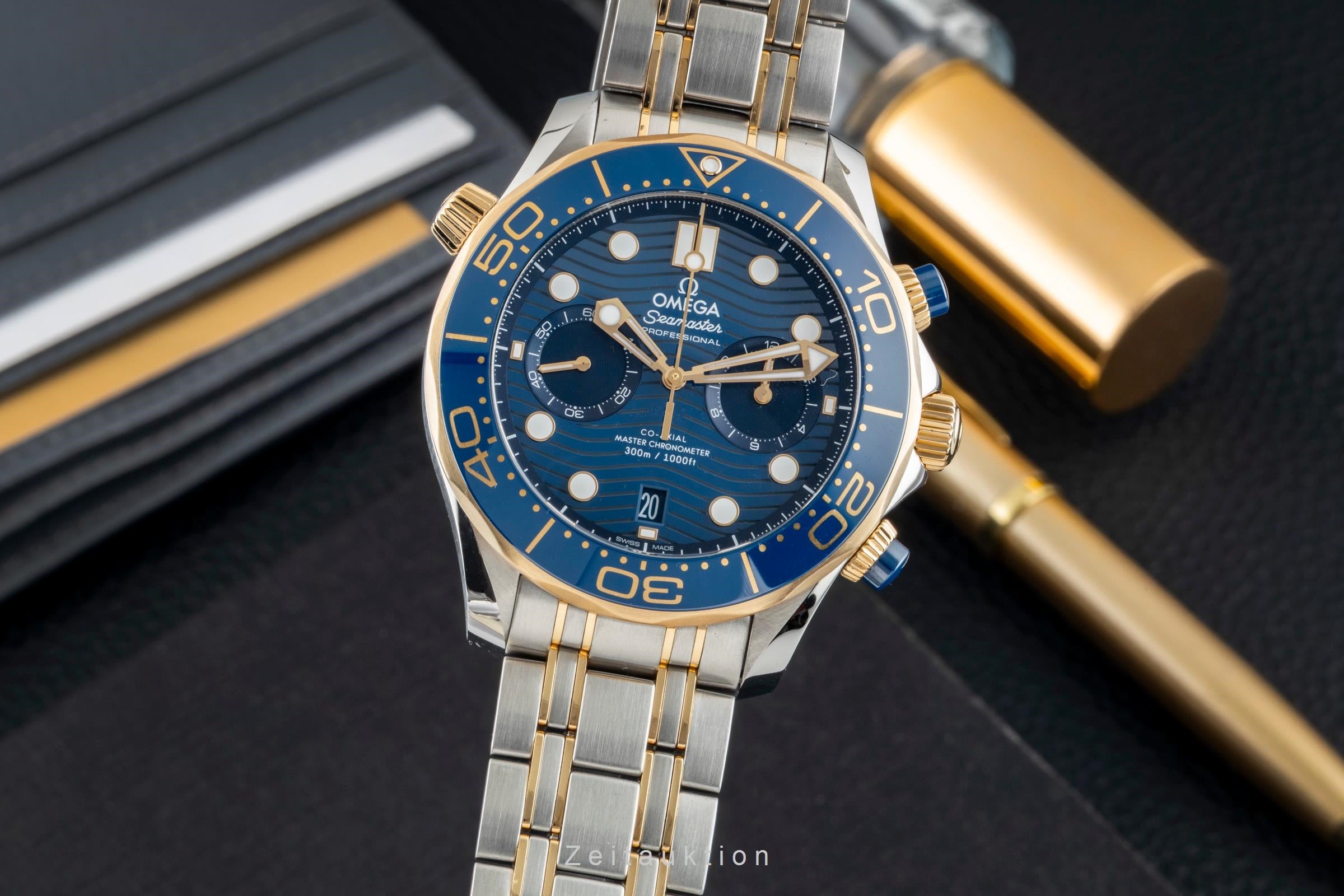 Omega Seamaster chronograph steel / gold automatic men's watch 210.20.44.51.03.001 LP: 18000EUR  [2602647]