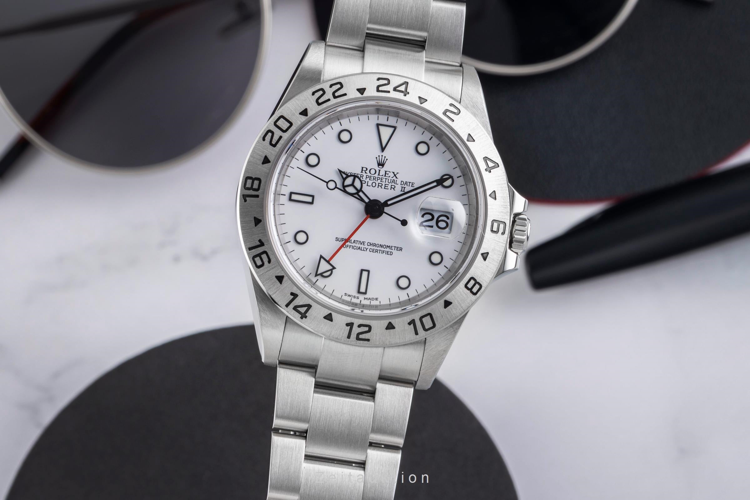 Rolex Explorer II steel automatic men's watch 16570  [2602649]