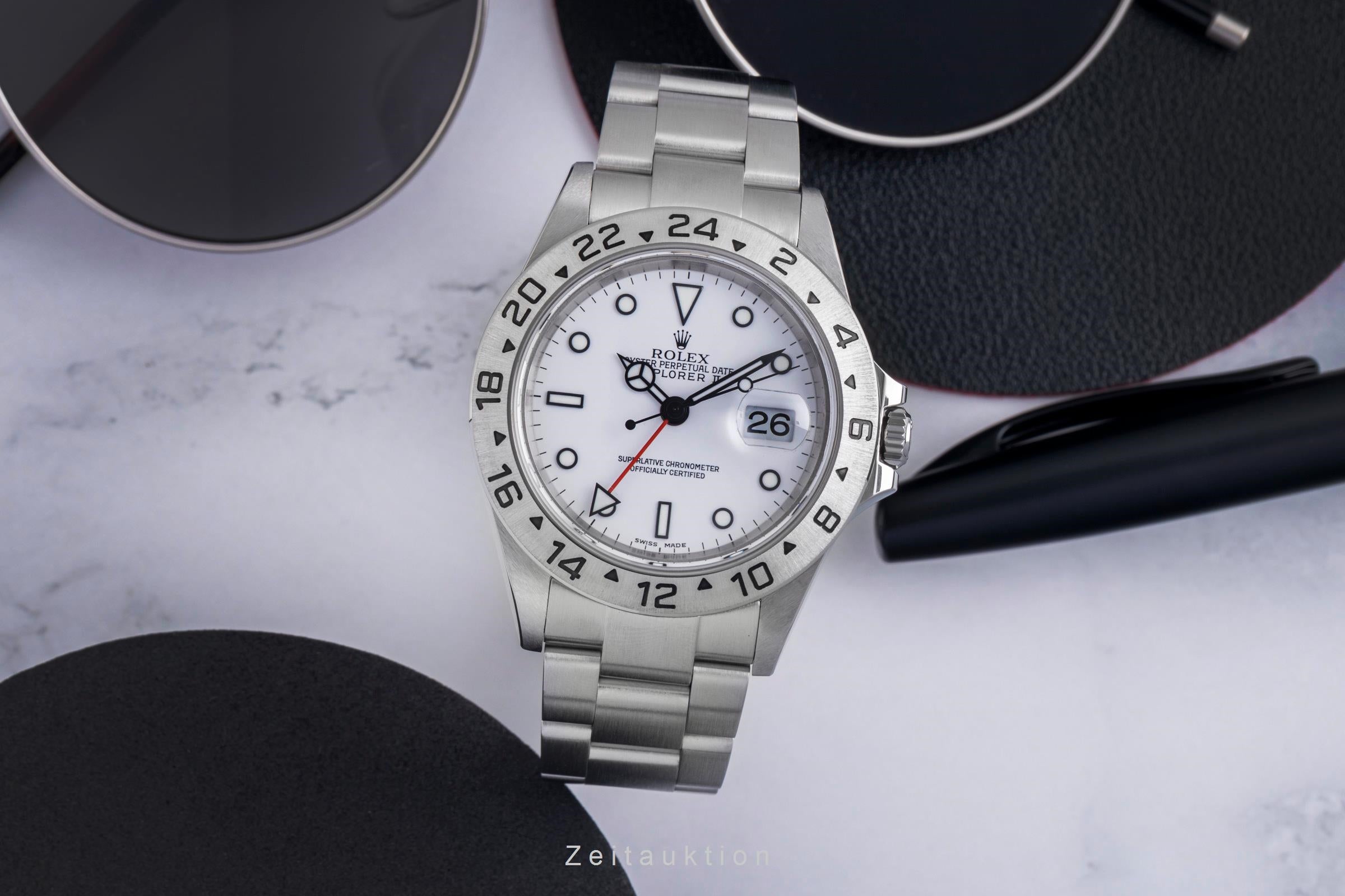 Rolex Explorer II steel automatic men's watch 16570  [2602649]