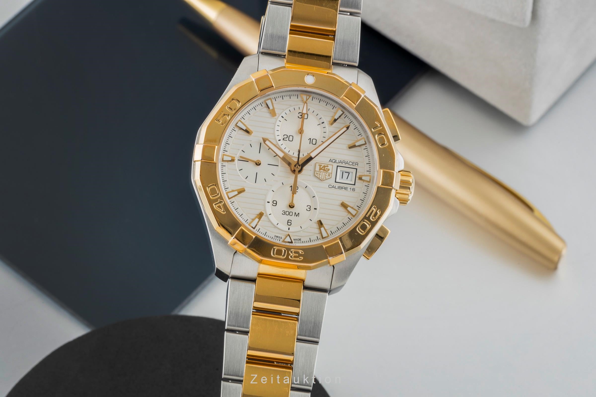 Tag Heuer Aquaracer Chronograph Stahl / vergoldet Automatik Ref. CAP2121.BB0923  [2602660]