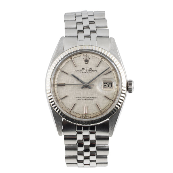 Rolex Datejust 36 Silver Linen Sigma Dial Stahl / Weissgold Automatik Ref. 1603 [2602662]