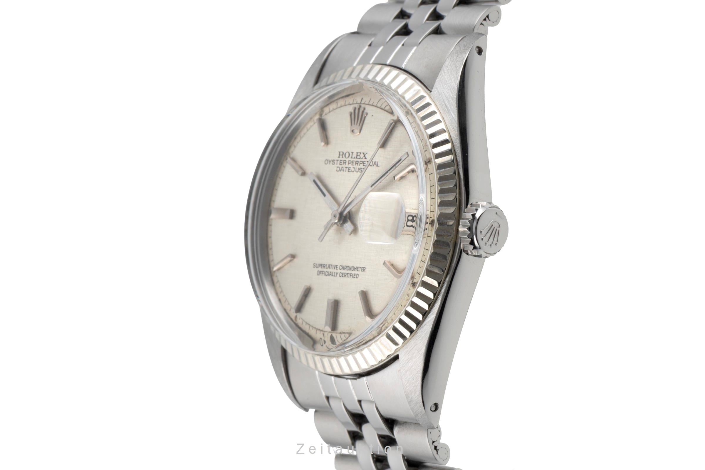 Rolex Datejust 36 Silver Linen Sigma Dial Stahl / Weissgold Automatik Ref. 1603 [2602662]