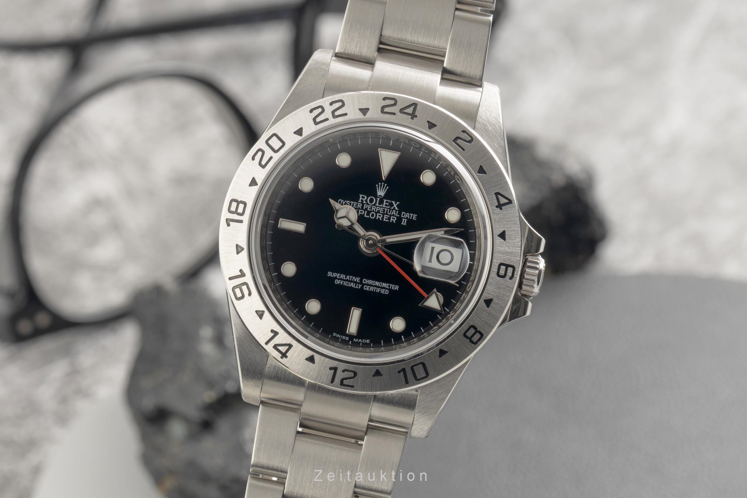 Rolex Explorer II steel automatic men's watch 16570  [2602678]